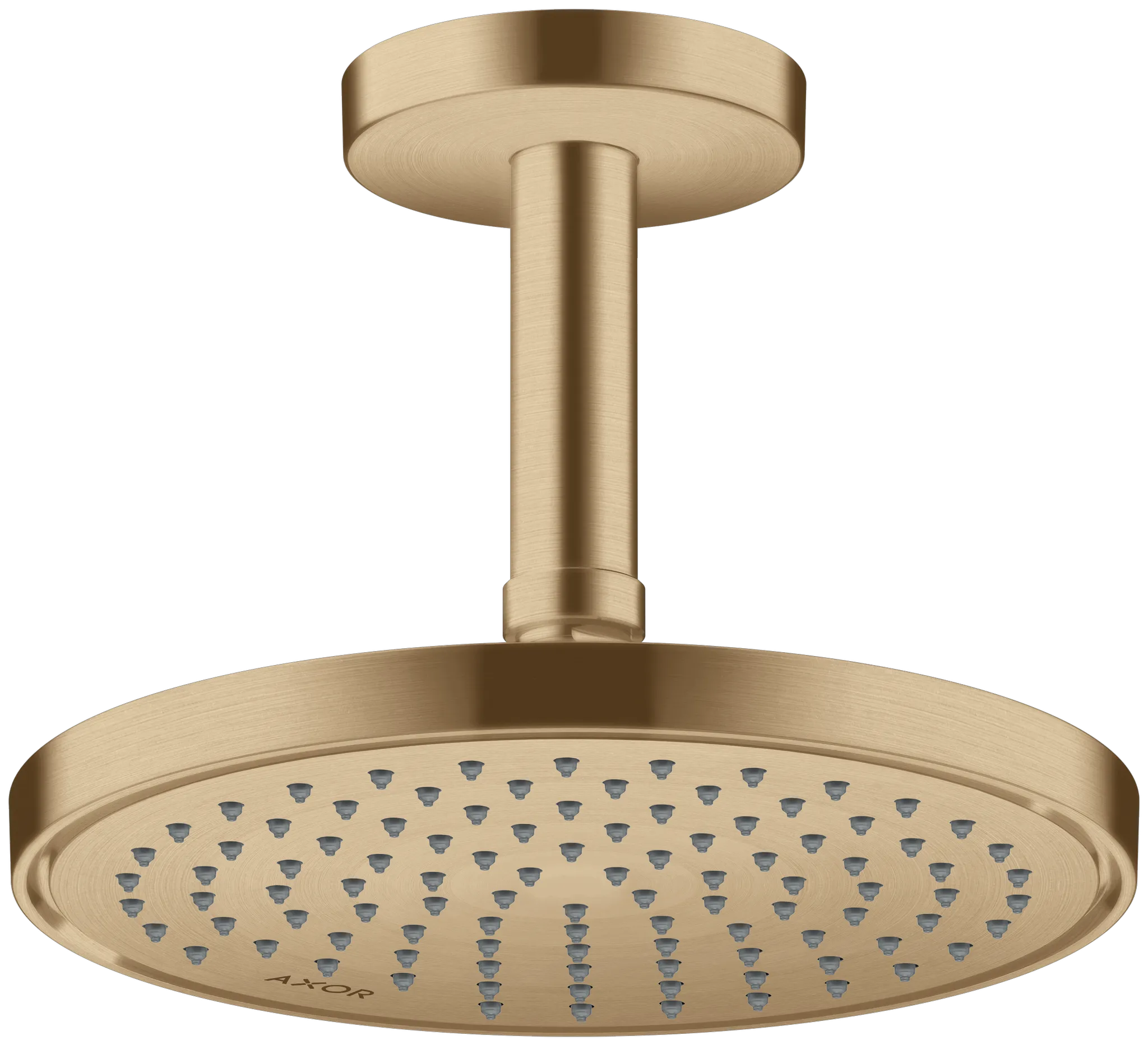 Hansgrohe AXOR ShowerSolutions Kopfbrause 220 1jet Brushed Bronze, verstellbarer Winkel, abnehmbar zur Reinigung, G 1/2 Anschluss