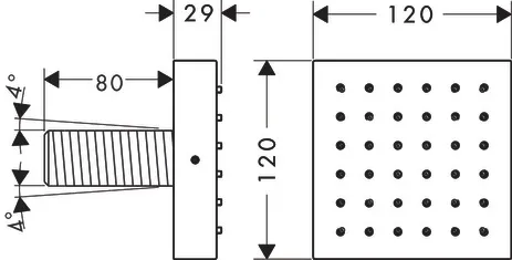 Hansgrohe AXOR Starck Shower Col Armatur 120⁄120 Unterputz eckig Chrom Hansgrohe AXOR Starck Shower Col Armatur 120⁄120 Unterputz eckig Chrom