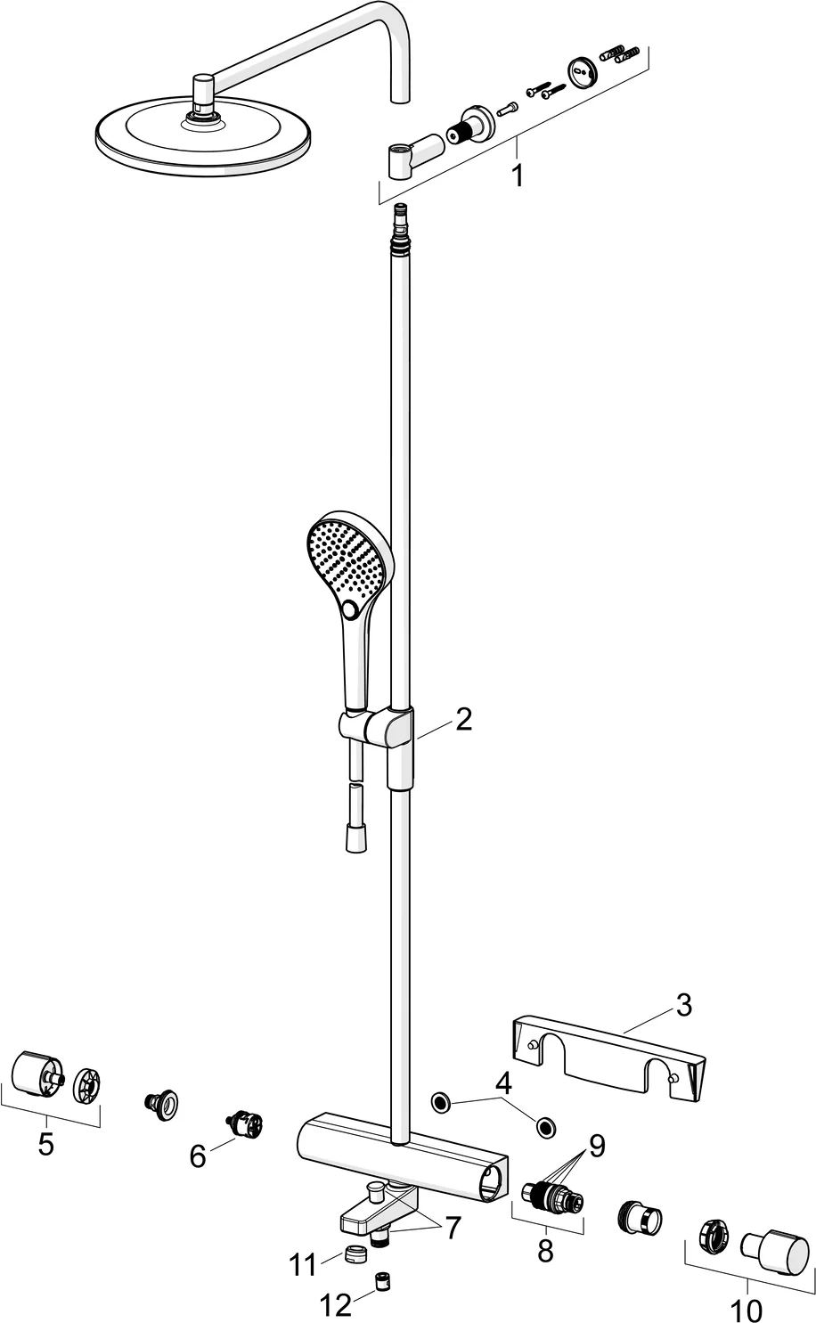HansaVIVA Regenbrause-Duscharmatur HansaVIVA 6516 Chrom HansaVIVA Regenbrause-Duscharmatur HansaVIVA 6516 Chrom