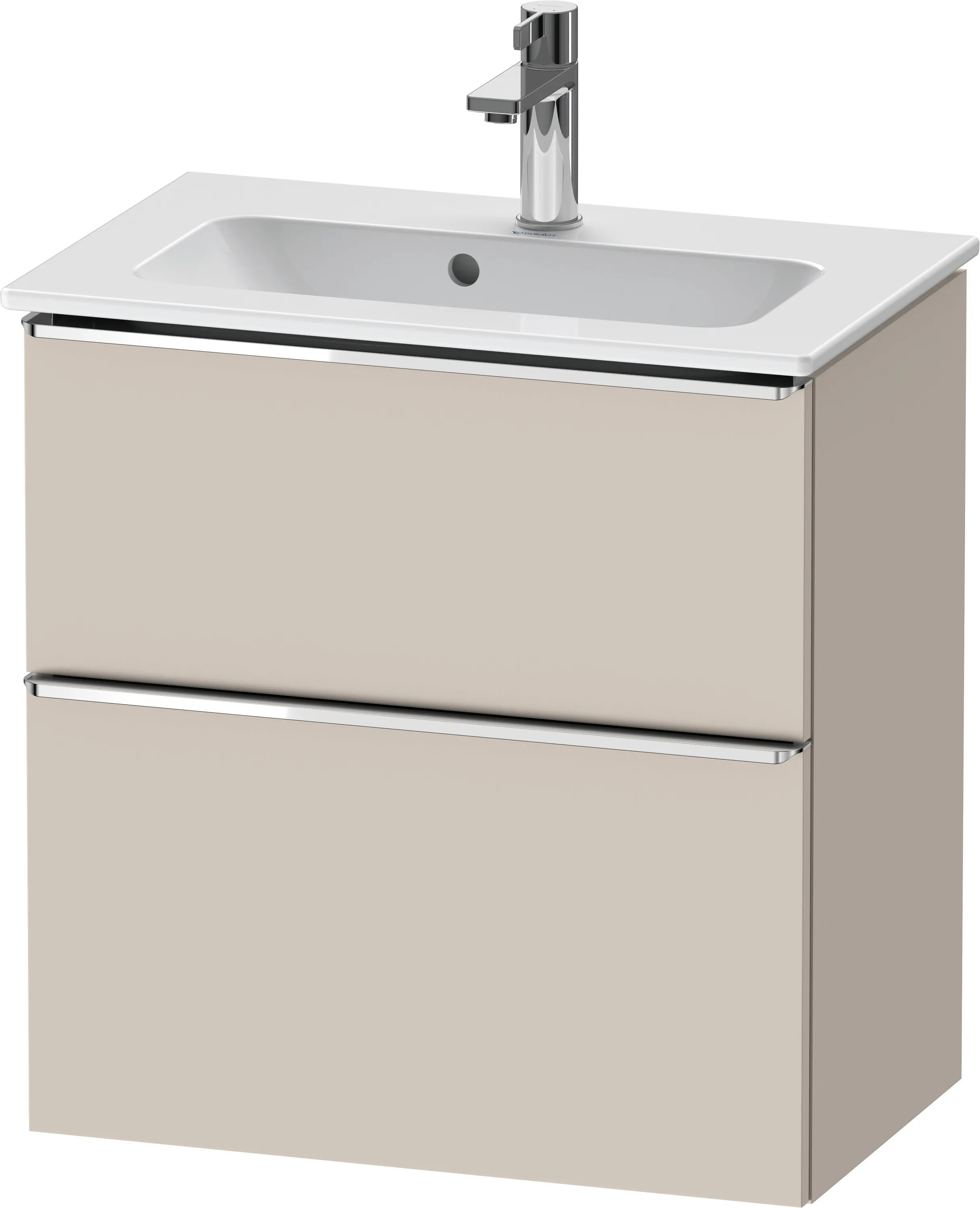 Duravit Waschtischunterschrank wandhängend „D-Neo“ 61 × 62,5 × 37,2 cm Taupe Matt