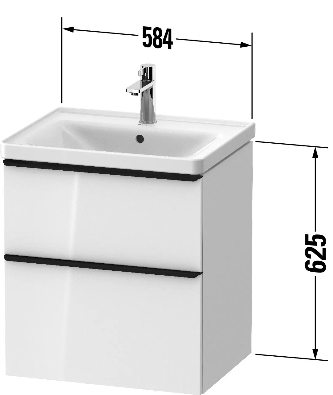 Duravit Waschtischunterschrank wandhängend „D-Neo“ 58,4 × 62,5 × 45,2 cm in Eiche Marmoriert Duravit Waschtischunterschrank wandhängend „D-Neo“ 58,4 × 62,5 × 45,2 cm in Eiche Marmoriert