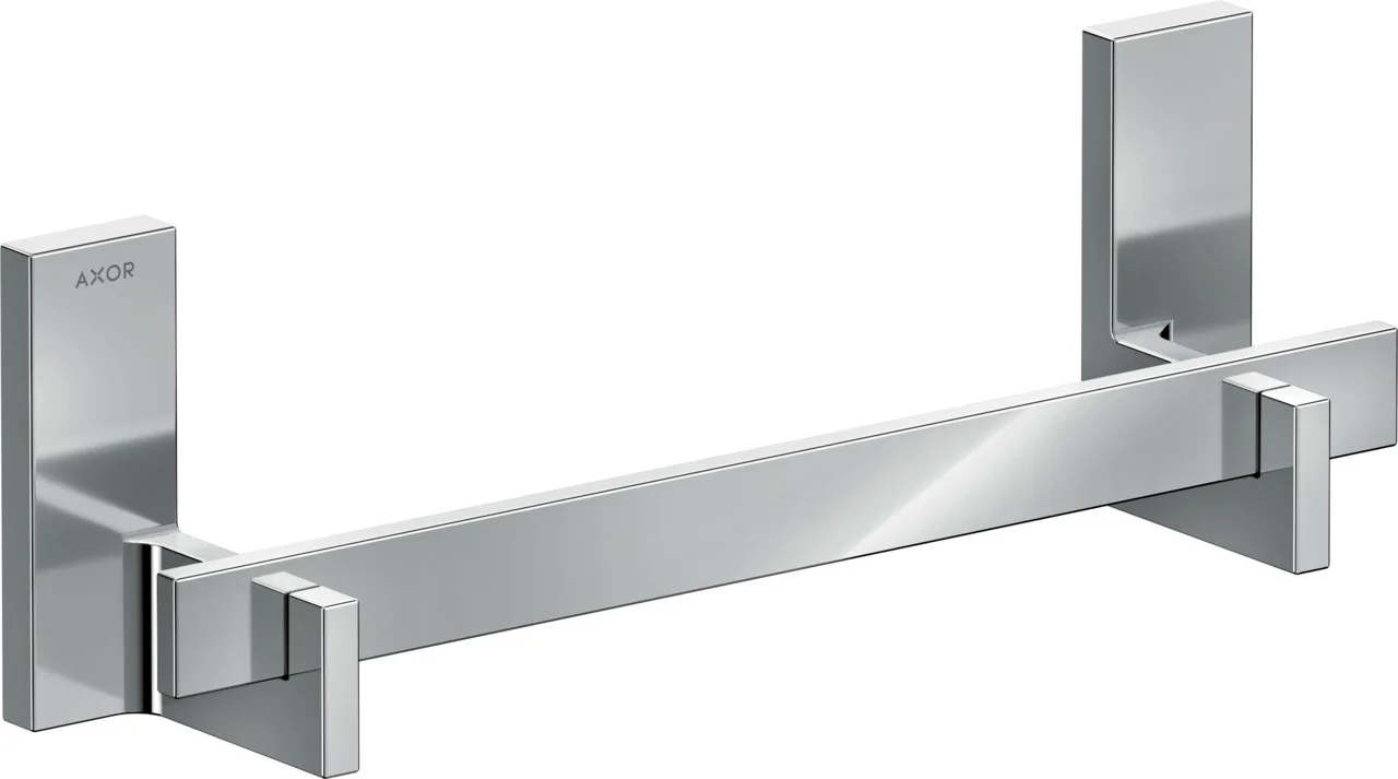 Hansgrohe AXOR Universal Rectangular Haltestange in Chrom, 340 mm Länge, verdeckte Befestigung, Bohrabstand 300 mm