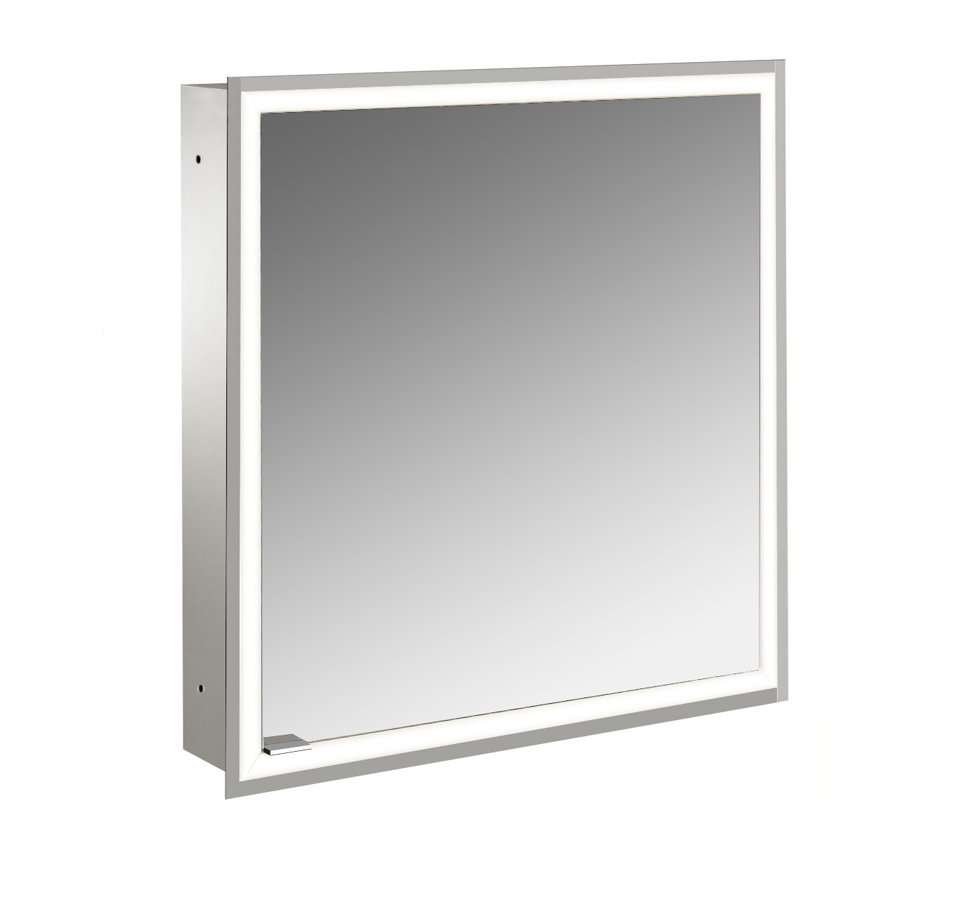 LED-Lichtspiegelschrank prime Facelift Unterputz, 600 mm, 1-türig, IP 20 Türanschlag rechts, Rückwand weiß