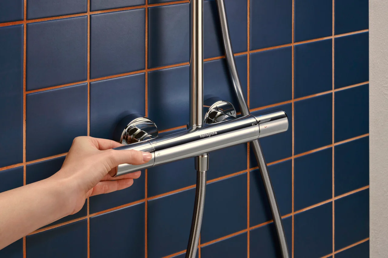 Hansgrohe Activera S Showerpipe 240 1jet EcoSmart mit Ecostat Fine Varia, Chrom