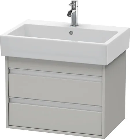 Duravit Waschtischunterschrank wandhängend „Ketho“ 65 × 48 × 44 cm Betongrau Matt Duravit Waschtischunterschrank wandhängend „Ketho“ 65 × 48 × 44 cm Betongrau Matt