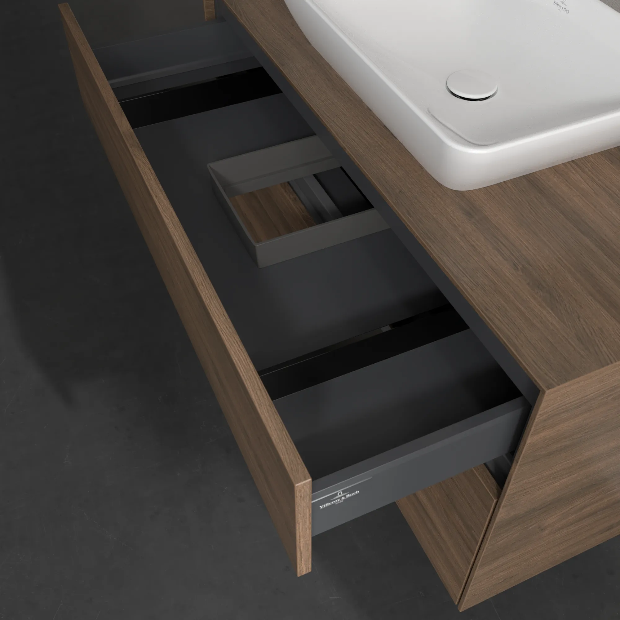 Villeroy & Boch Waschbeckenunterschrank Collaro C10900, Arizona Oak, 1000x548x500 mm, 2 Auszüge mit SoftClosing, mittiges Waschbecken Villeroy & Boch Waschbeckenunterschrank Collaro C10900, Arizona Oak, 1000x548x500 mm, 2 Auszüge mit SoftClosing, mittiges Waschbecken