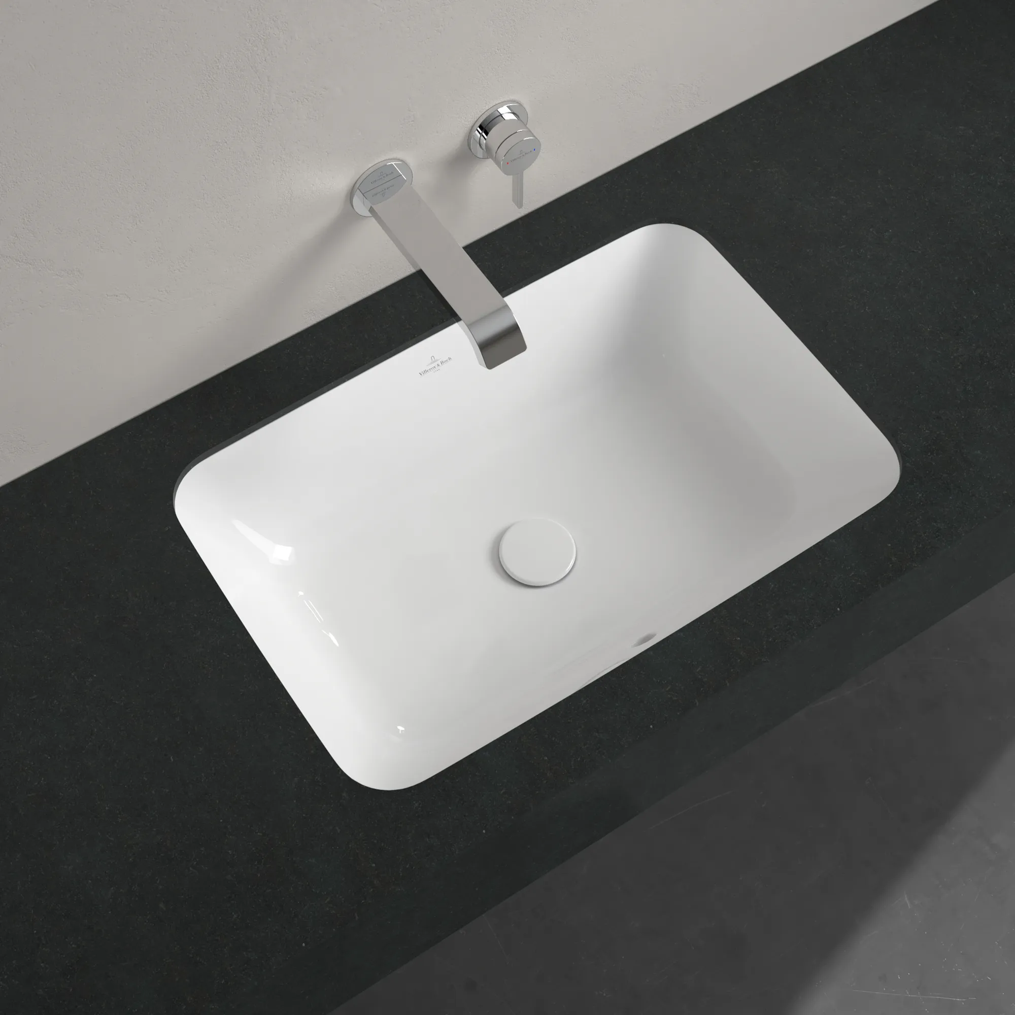 Villeroy & Boch Unterbauwaschtisch „Architectura“ 630 × 430 × 175 mm, ohne Hahnlochbohrung in Weiß Alpin Villeroy & Boch Unterbauwaschtisch „Architectura“ 630 × 430 × 175 mm, ohne Hahnlochbohrung in Weiß Alpin