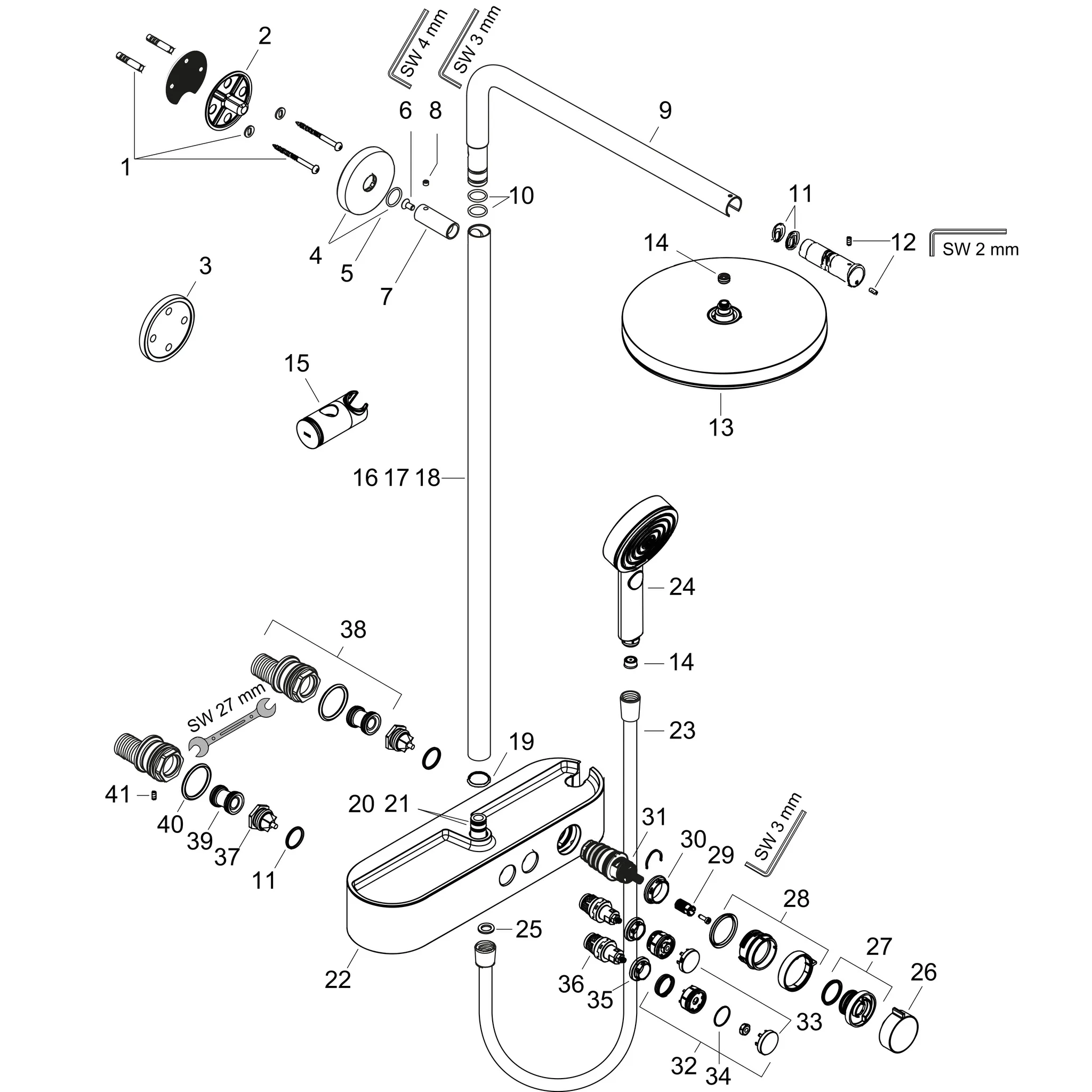 Hansgrohe Pulsify S Showerpipe 260 1jet EcoSmart, Chrom Hansgrohe Pulsify S Showerpipe 260 1jet EcoSmart, Chrom