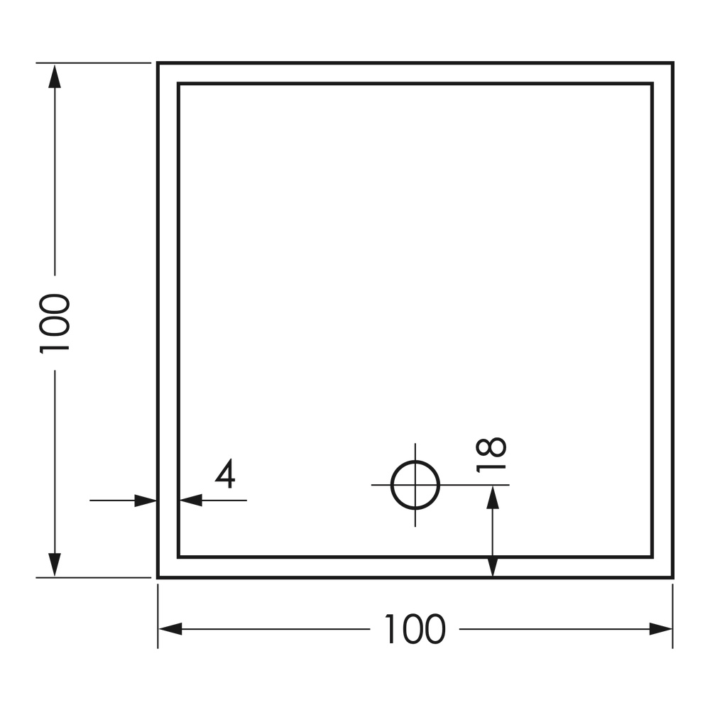 repaBAD quadrat Duschwanne „Wien“ 1000 × 1000 mm ohne Oberflächenbeschichtung, in Weiß repaBAD quadrat Duschwanne „Wien“ 1000 × 1000 mm ohne Oberflächenbeschichtung, in Weiß