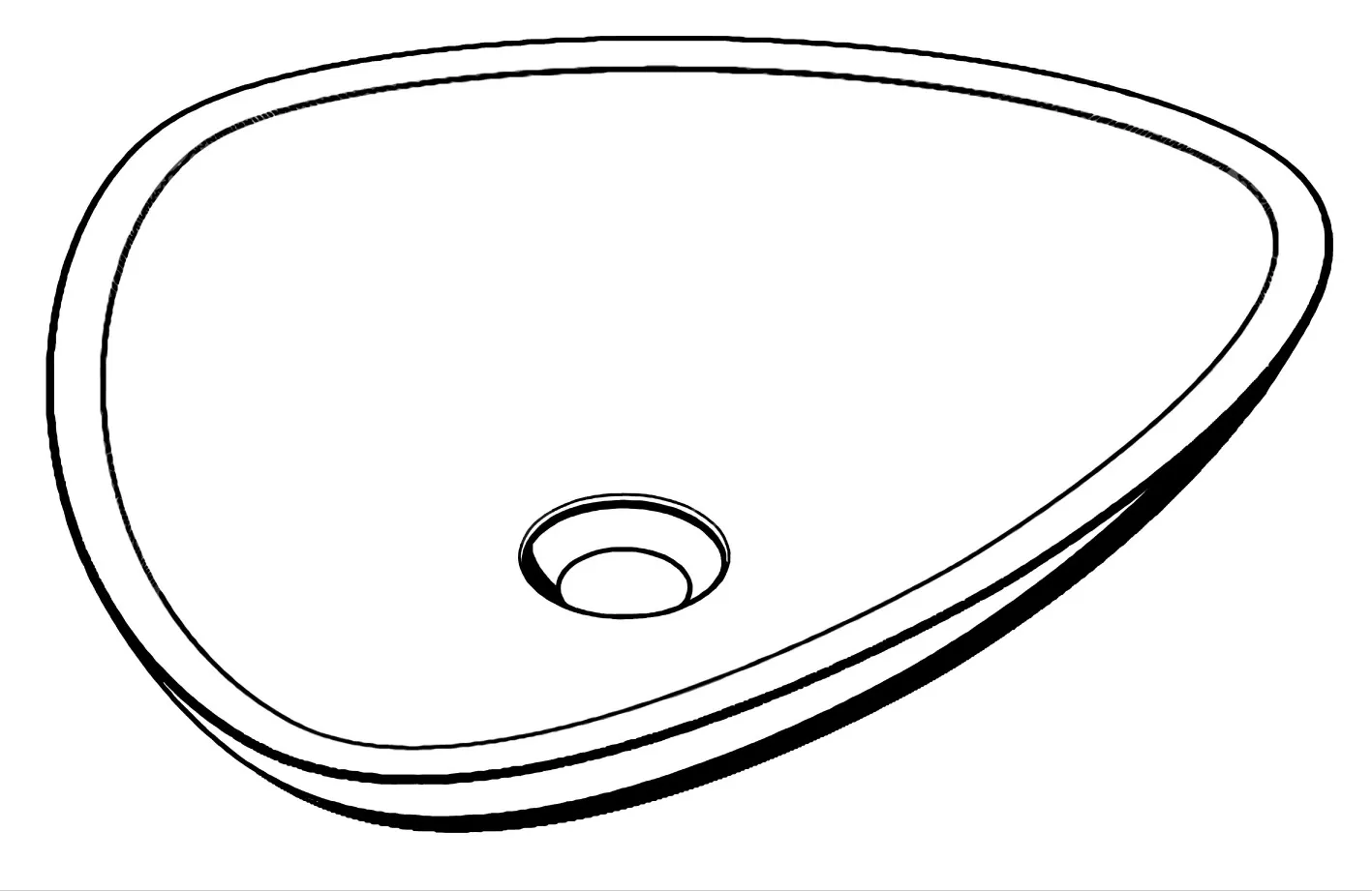 Hansgrohe AXOR Massaud Aufsatzwaschtisch 570x450 mm, weiß