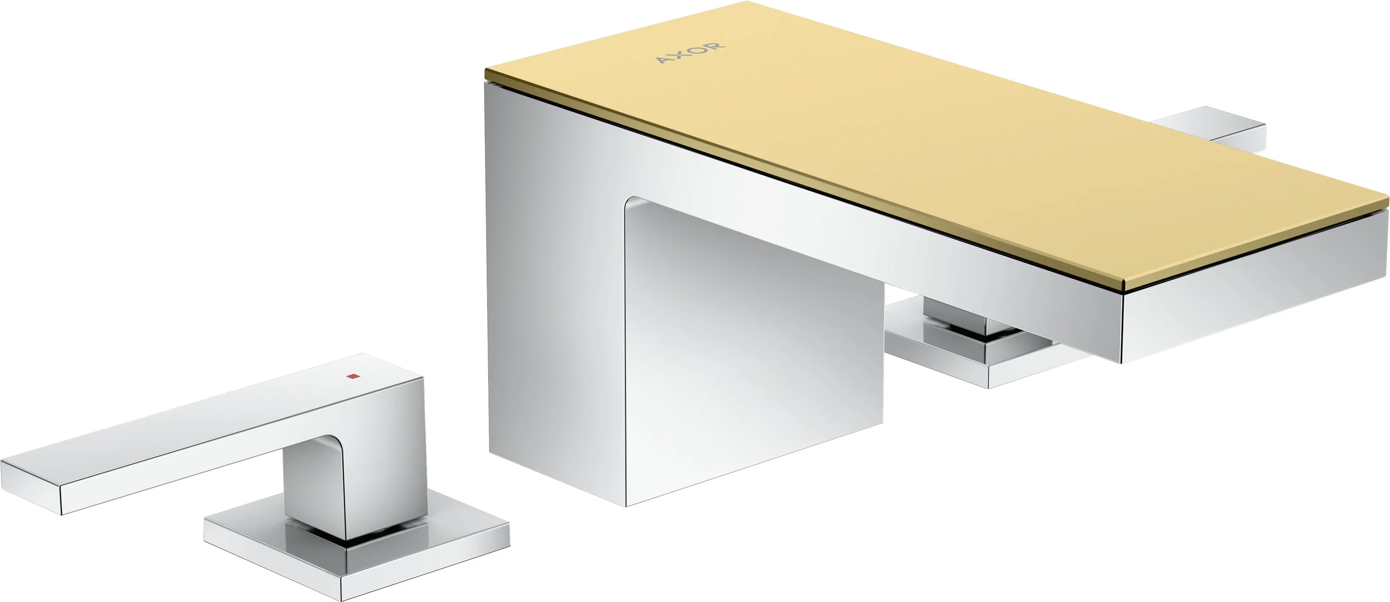 Hansgrohe AXOR MyEdition 3-Loch Waschtischarmatur Chrom, Ausladung 151 mm, Auslaufhöhe 70 mm, Hebelgriff, PowderRain Strahlart, max. Durchfluss 5 l/min, DN15 Anschluss Hansgrohe AXOR MyEdition 3-Loch Waschtischarmatur Chrom, Ausladung 151 mm, Auslaufhöhe 70 mm, Hebelgriff, PowderRain Strahlart, max. Durchfluss 5 l/min, DN15 Anschluss