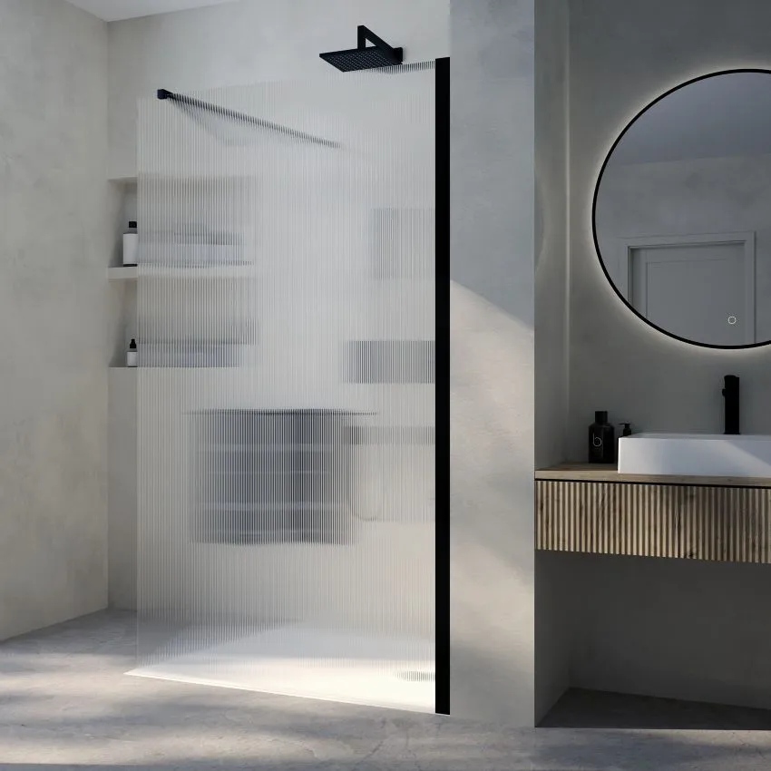 Hoesch Duschabtrennung „Structura“ Profile schwarz, L: 1400 mm