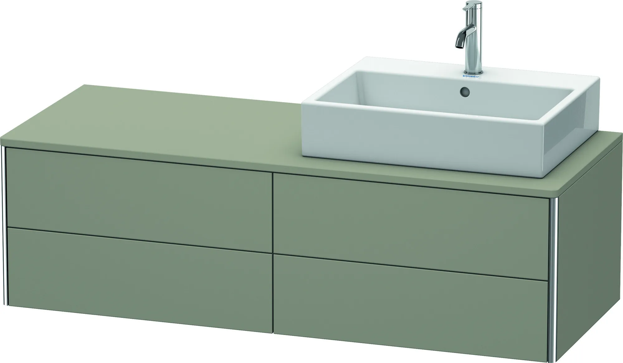 Duravit Waschtischunterschrank wandhängend „XSquare“ 140 × 40 × 54,8 cm Steingrau Seidenmatt Duravit Waschtischunterschrank wandhängend „XSquare“ 140 × 40 × 54,8 cm Steingrau Seidenmatt