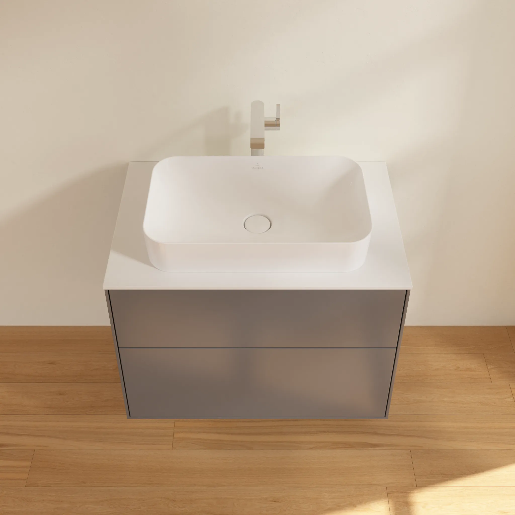 Villeroy & Boch Waschbeckenunterschrank Finion G22100 Anthracite Matt Lacquer, 800x603x501 mm, mit Beleuchtung und Push-to-open Funktion
