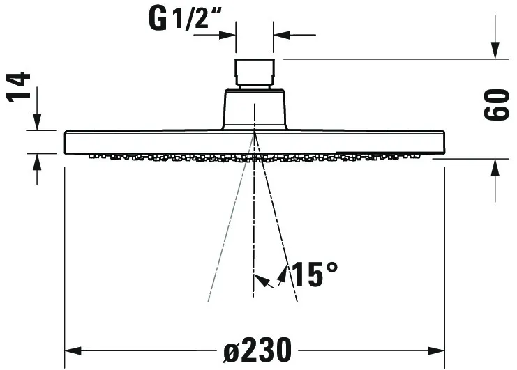 Duschkopf „Zubehör Armaturen“ ⌀ 230 mm in Chrom Duschkopf „Zubehör Armaturen“ ⌀ 230 mm in Chrom