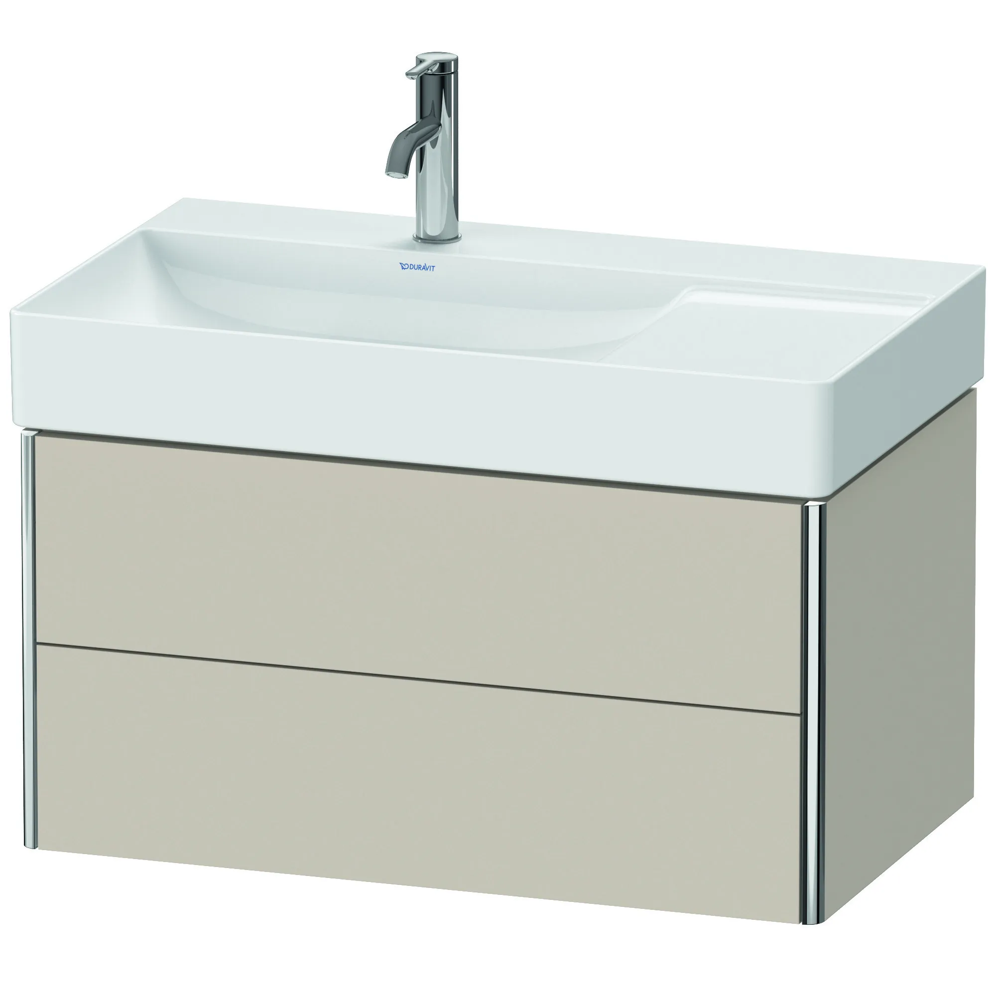 Duravit Waschtischunterschrank wandhängend „XSquare“ 78,4 × 39,7 × 46 cm Taupe Matt