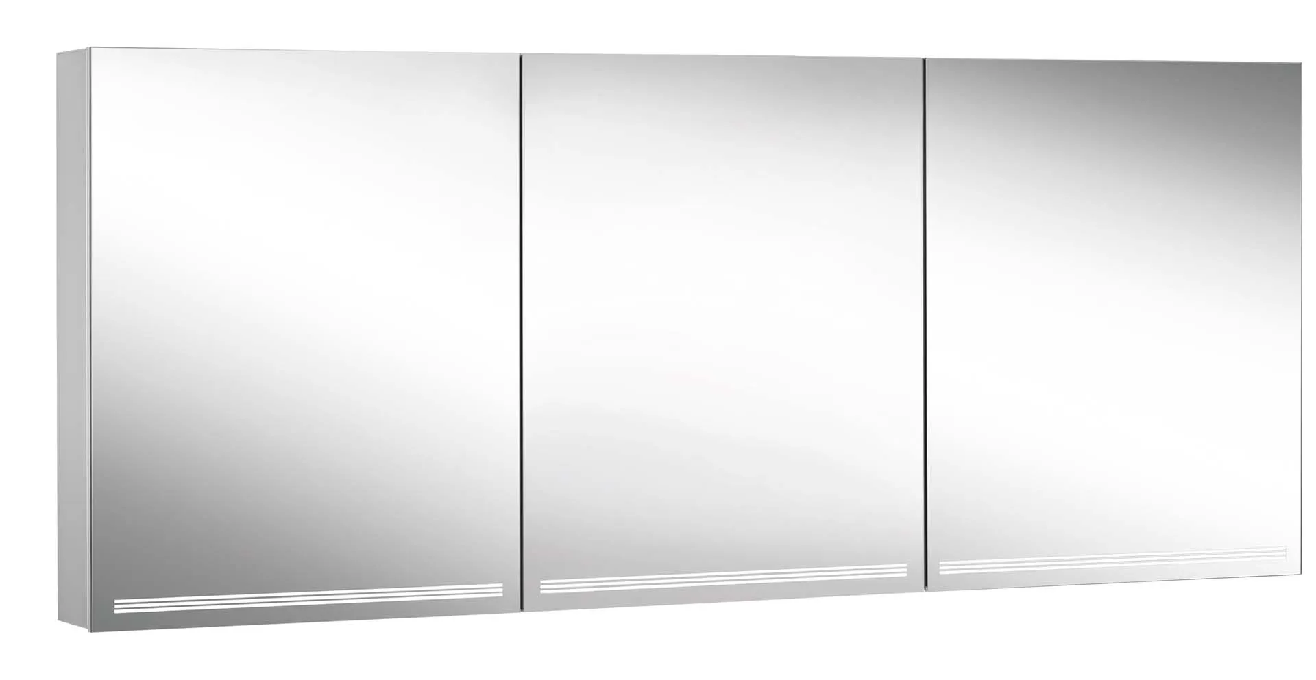 Schneider Spiegelschrank GRACE TW, Modell GRL 180/3/GT/TW – Aufputzmontage, Aluminiumkorpus, verspiegelt, LED-Beleuchtung Tunable White Schneider Spiegelschrank GRACE TW, Modell GRL 180/3/GT/TW – Aufputzmontage, Aluminiumkorpus, verspiegelt, LED-Beleuchtung Tunable White