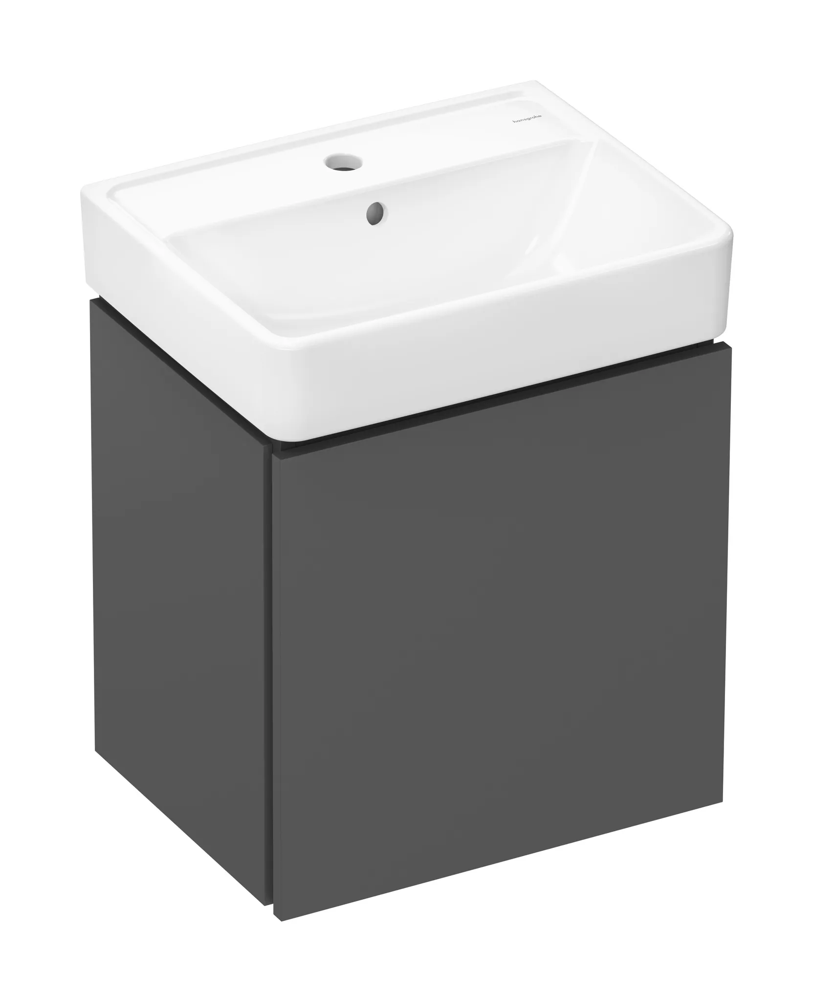 Hansgrohe Xanuia Q Handwaschbecken 500⁄390 mit Hahnloch und Überlauf, Weiß