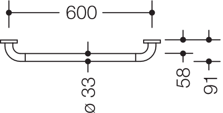 HEWI Haltegriff „Serie 801“ in Anthrazitgrau