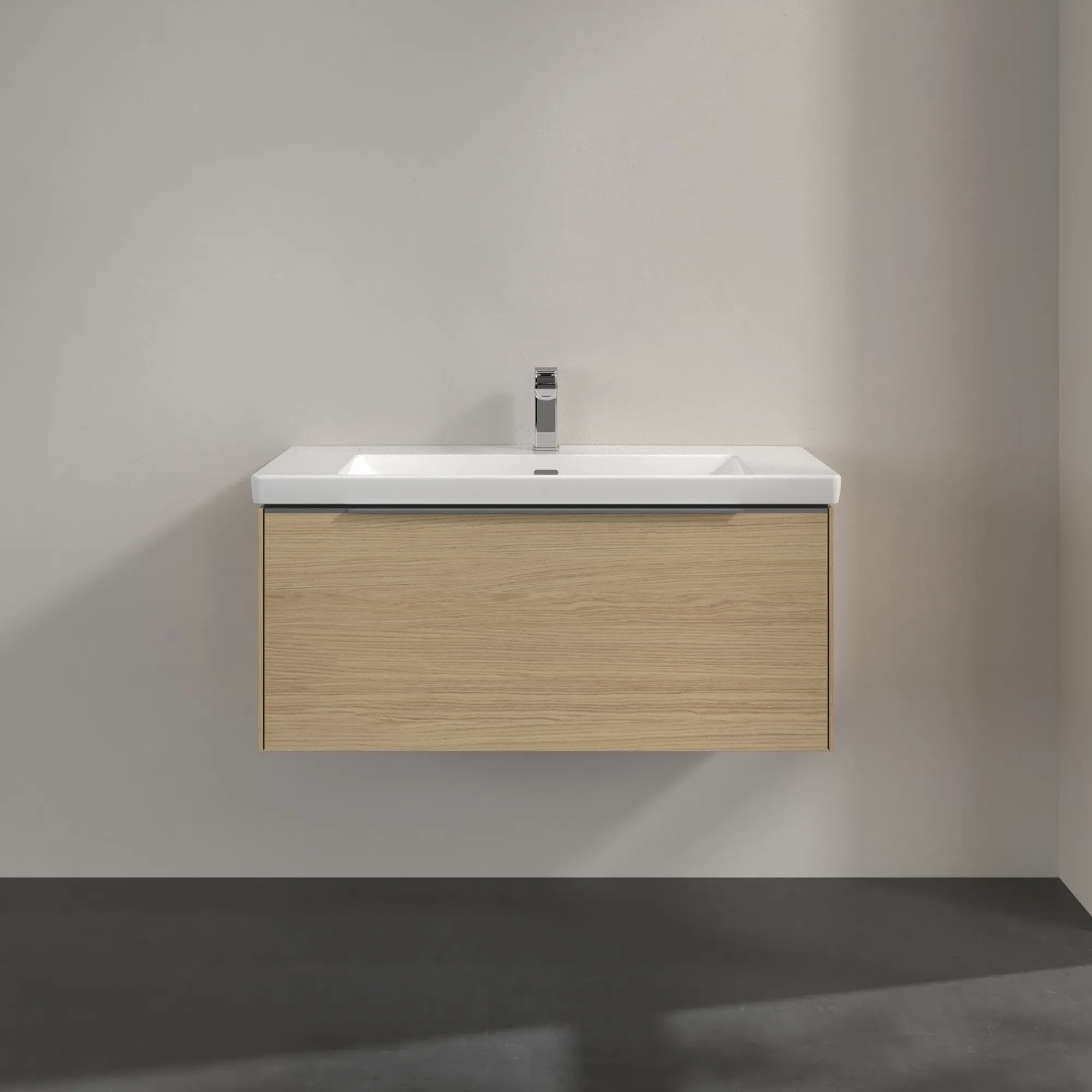 Villeroy & Boch Waschtischunterschrank „Subway 3.0“ für Schrankwaschtisch 973 × 429 × 478 mm Nordic Oak, für Becken mittig