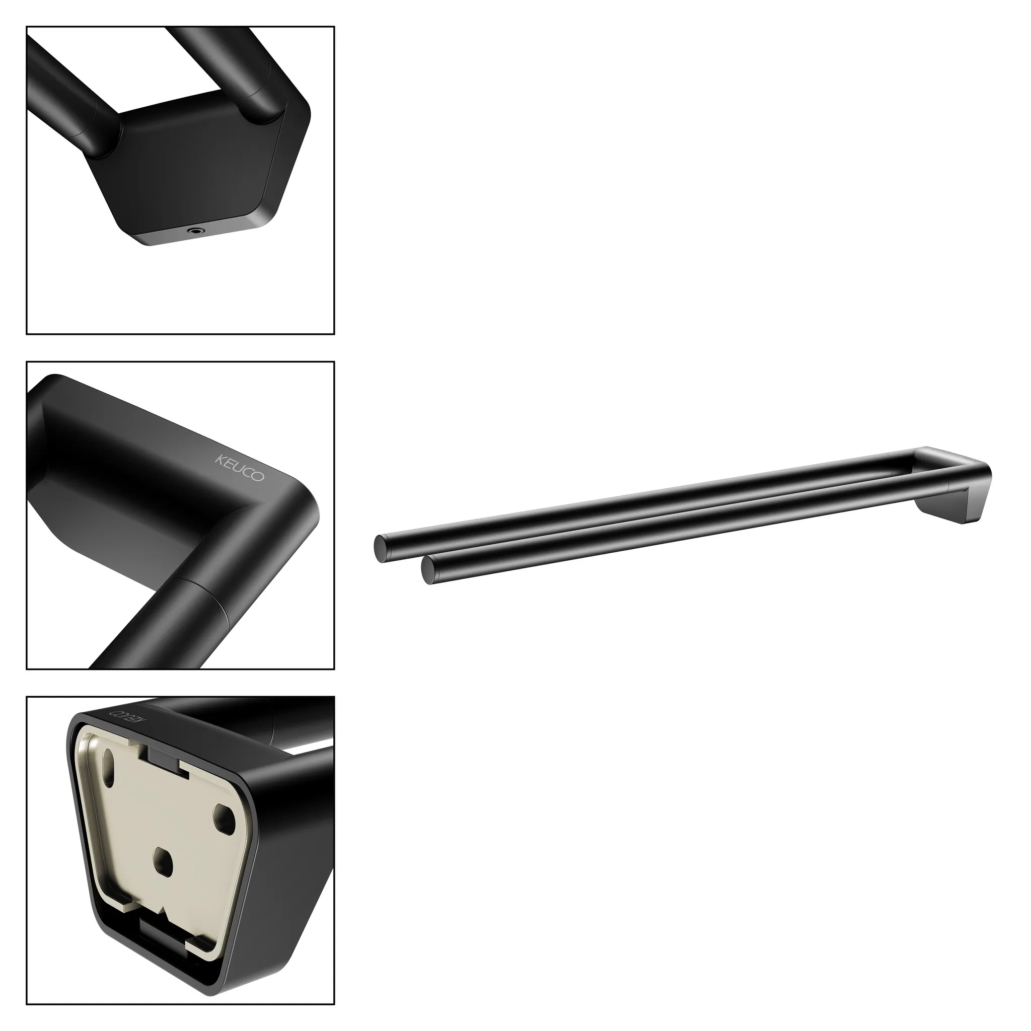 REVA 12818370000 Handtuchhalter 450 mm schwarz REVA 12818370000 Handtuchhalter 450 mm schwarz