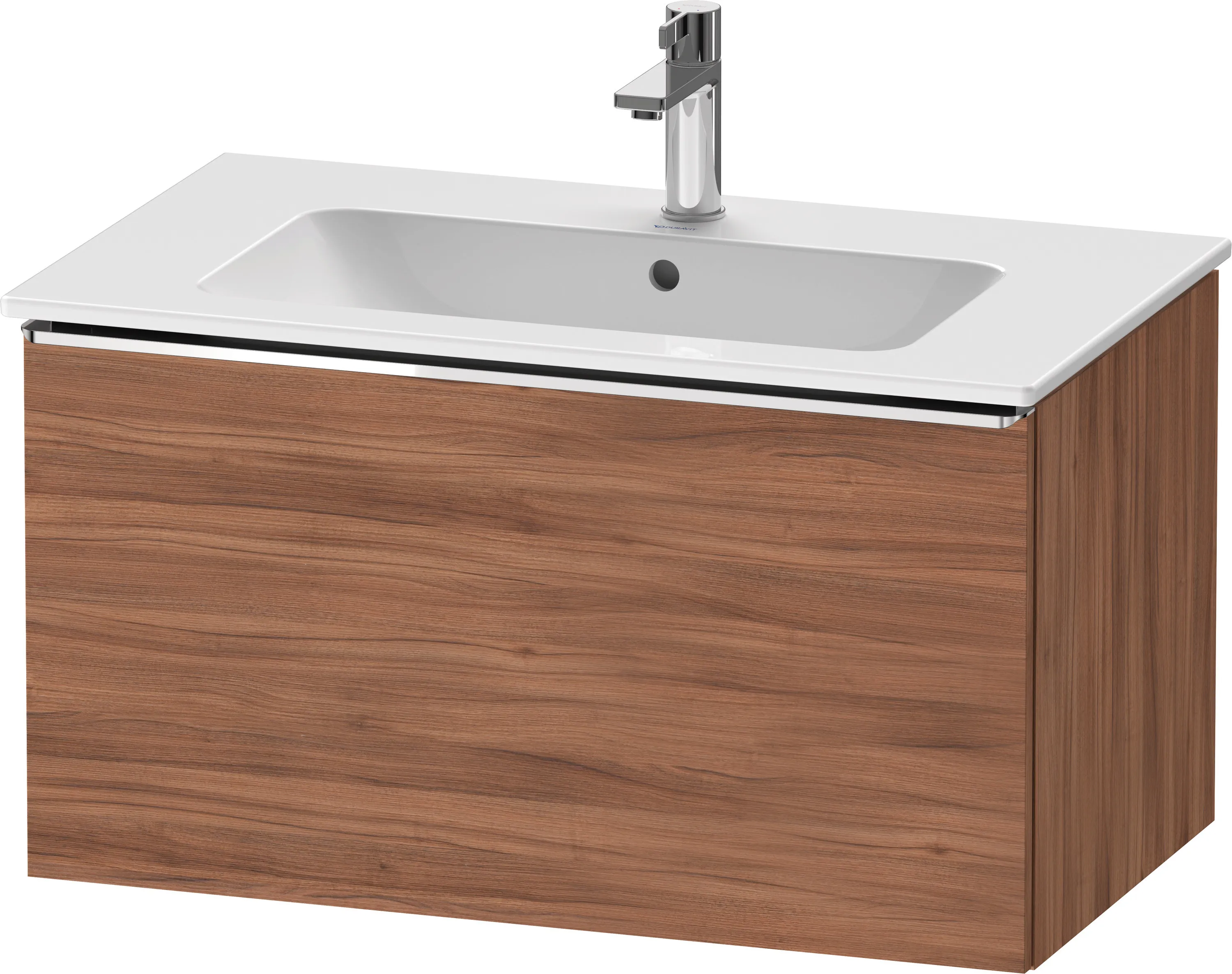 Duravit Waschtischunterschrank wandhängend „D-Neo“ 81 × 44 × 46,2 cm Nussbaum Natur