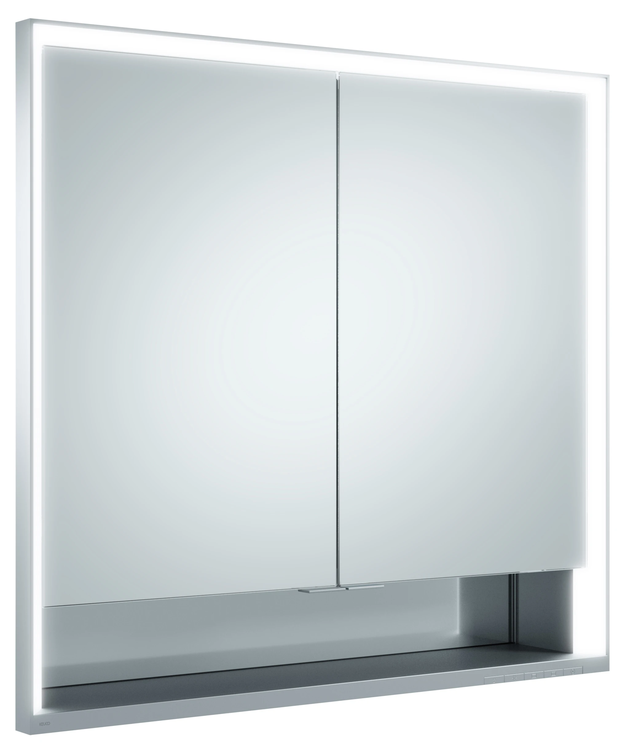 KEUCO ROYAL LUMOS Spiegelschrank Wandeinbau 2-türig kurze Tür silber-eloxiert 700x735x165mm KEUCO ROYAL LUMOS Spiegelschrank Wandeinbau 2-türig kurze Tür silber-eloxiert 700x735x165mm