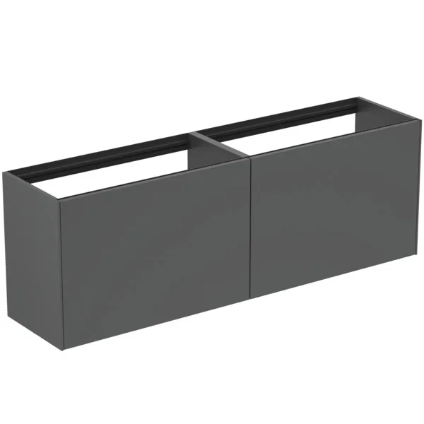 Ideal Standard Waschtischunterschrank „Conca“ 158,5 × 54 × 37,3 cm Anthrazit matt lackiert Ideal Standard Waschtischunterschrank „Conca“ 158,5 × 54 × 37,3 cm Anthrazit matt lackiert