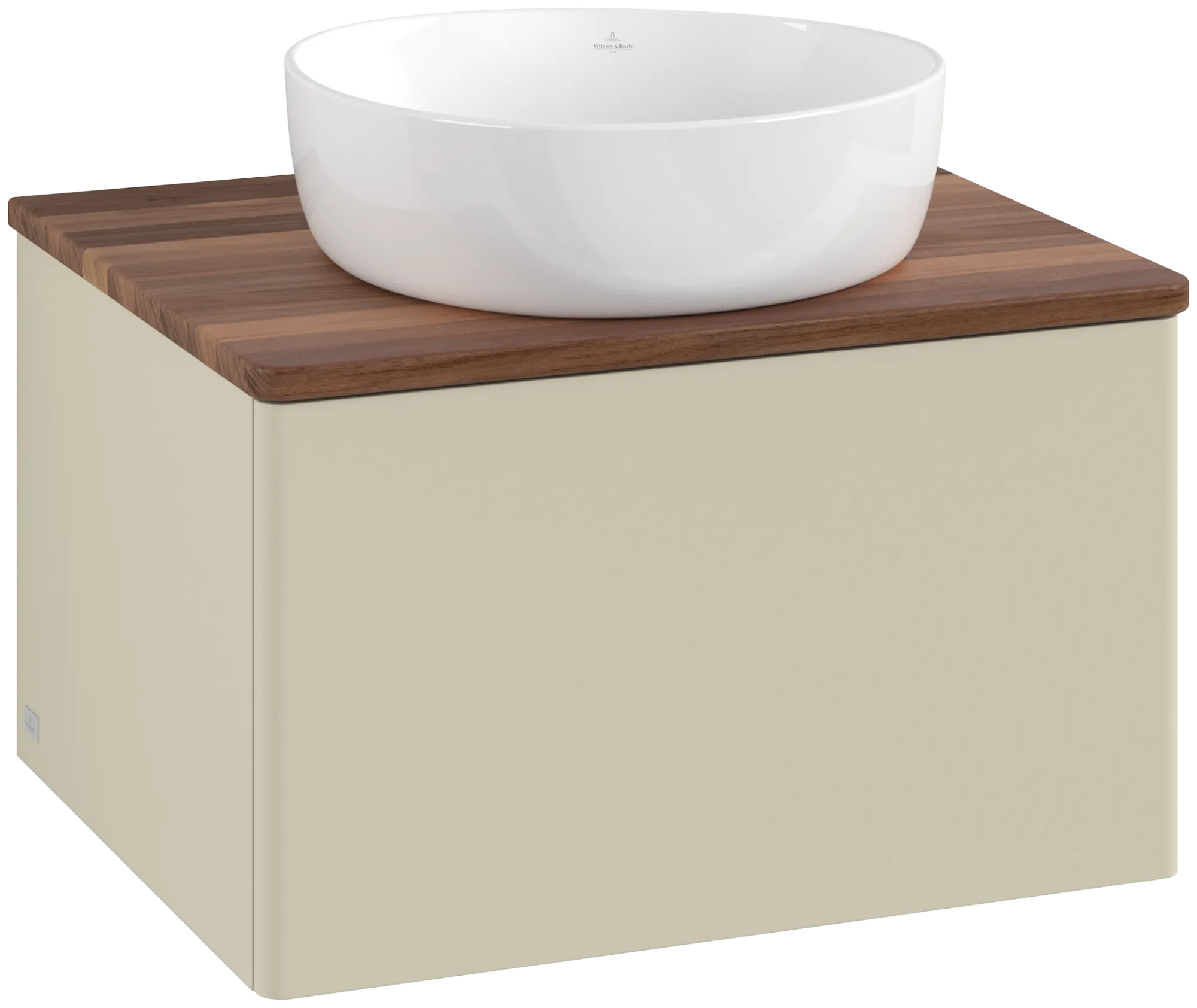 Villeroy & Boch Antao Waschbeckenunterschrank K29_1, 600 x 360 x 500 mm, Silk Grey Matt Lacquer / Warm Walnut