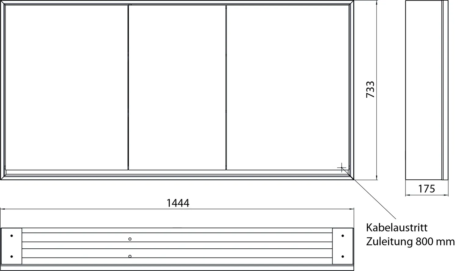 emco Spiegelschrank „loft“ 144,3 × 73,3 × 17,5 cm emco Spiegelschrank „loft“ 144,3 × 73,3 × 17,5 cm