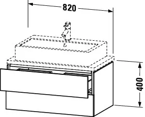 Duravit Waschtischunterschrank wandhängend „L-Cube“ 82 × 40 × 47,7 cm Duravit Waschtischunterschrank wandhängend „L-Cube“ 82 × 40 × 47,7 cm