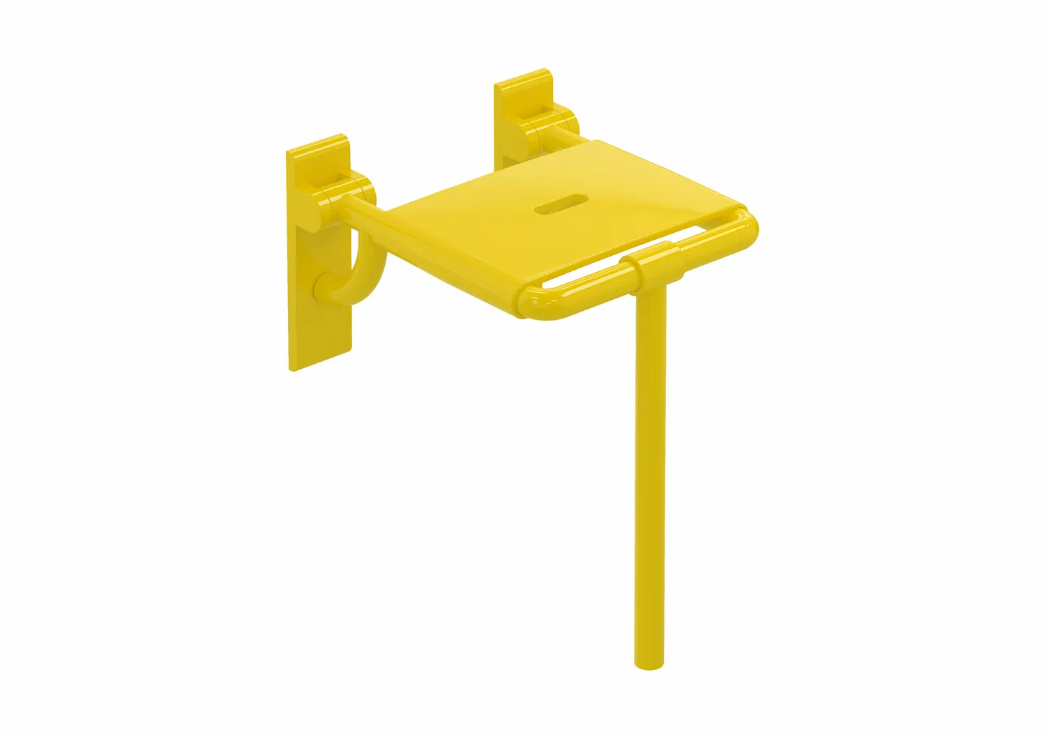 HEWI Klappsitz, Serie 801, PG78, senfgelb, B=378mm, T=414mm HEWI Klappsitz, Serie 801, PG78, senfgelb, B=378mm, T=414mm