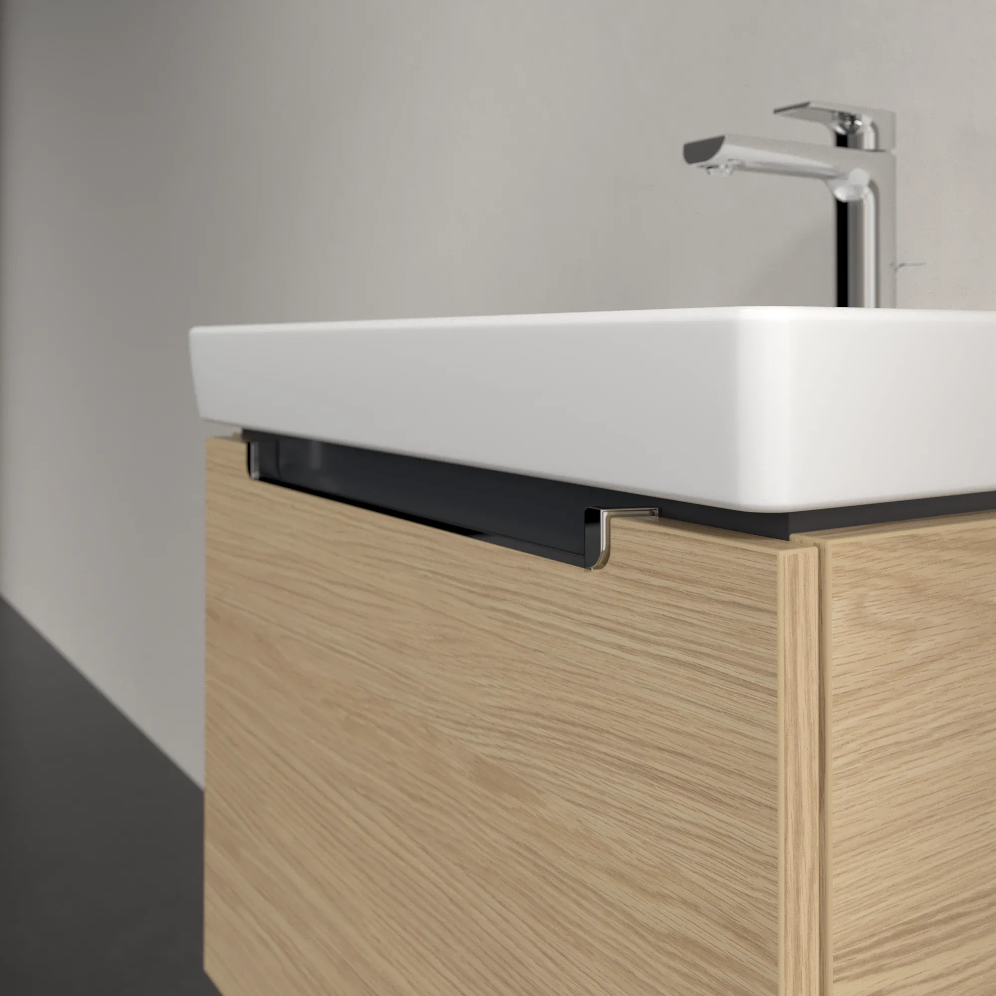 Villeroy & Boch Waschtischunterschrank „Subway 2.0“ 587 × 420 × 454 mm Nordic Oak, für Becken mittig, ohne Beleuchtung Villeroy & Boch Waschtischunterschrank „Subway 2.0“ 587 × 420 × 454 mm Nordic Oak, für Becken mittig, ohne Beleuchtung