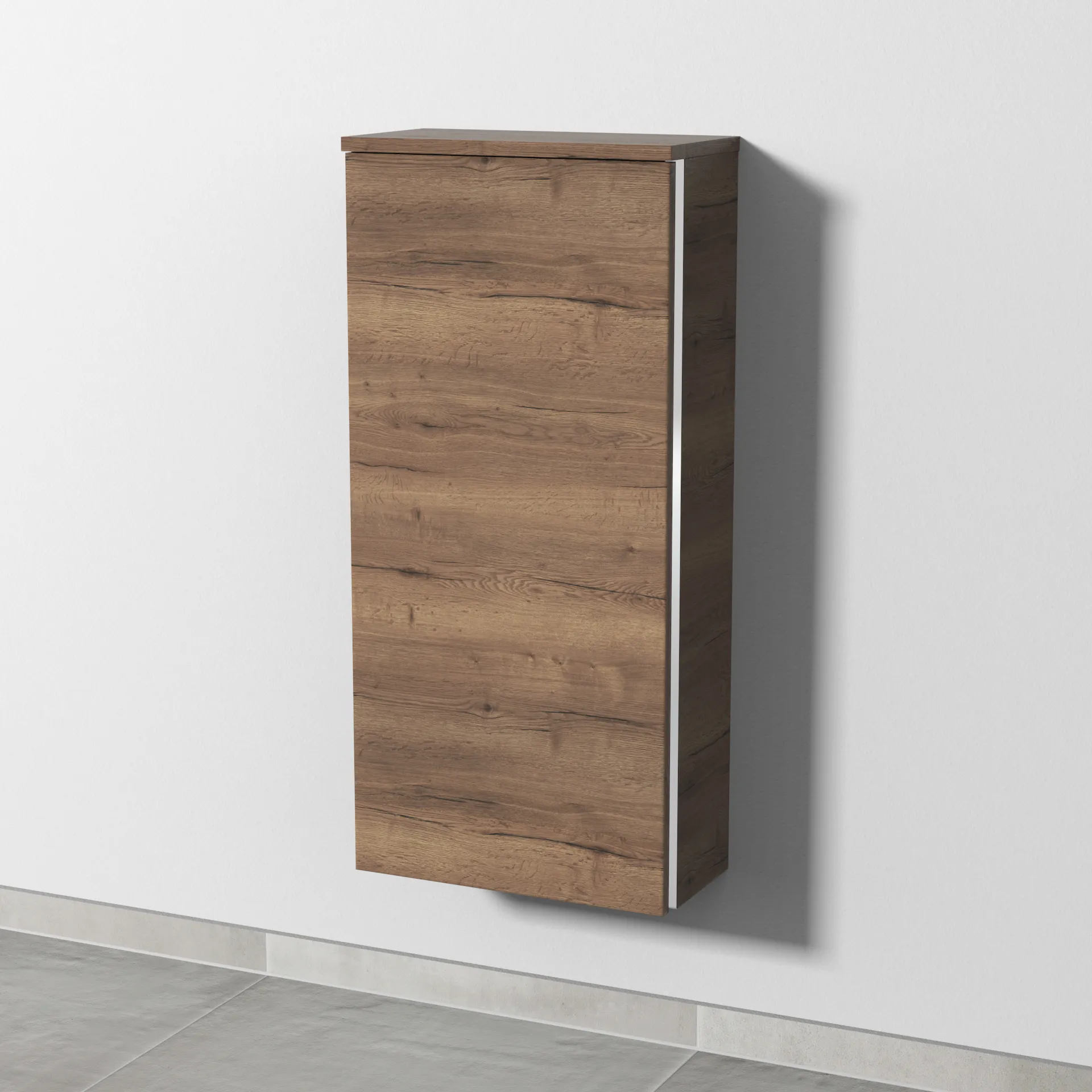 Sanipa Mittelschrank „3way“ 400 × 850 × 197 mm Anschlag links, in Eiche Tabak, Anschlag links