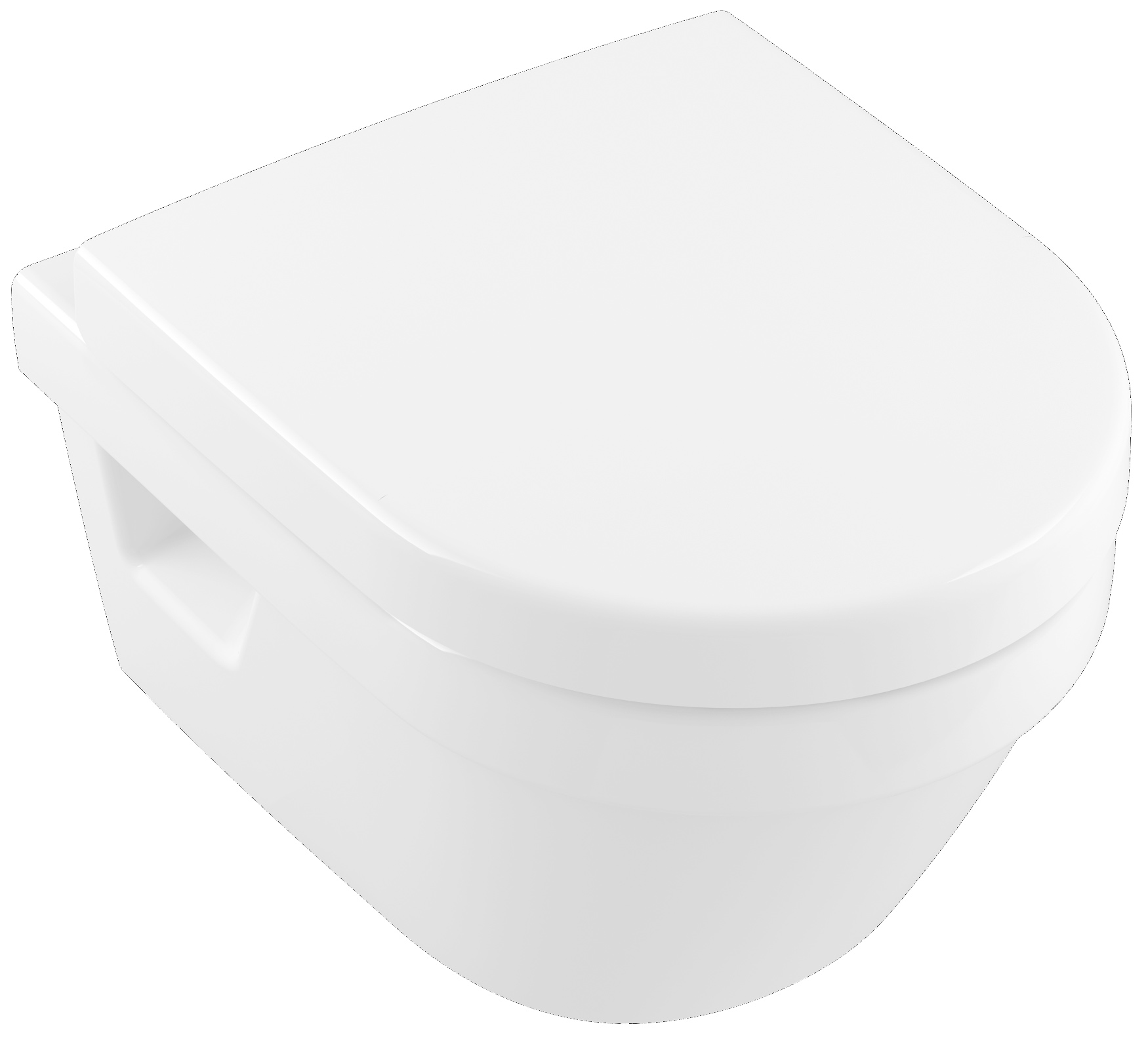 Tiefspül-WC Compact spülrandlos Architectura 4687R0, 350 x 480 x 340 mm, Oval, wandhängend, Abgang waagerecht, Weiß Alpin