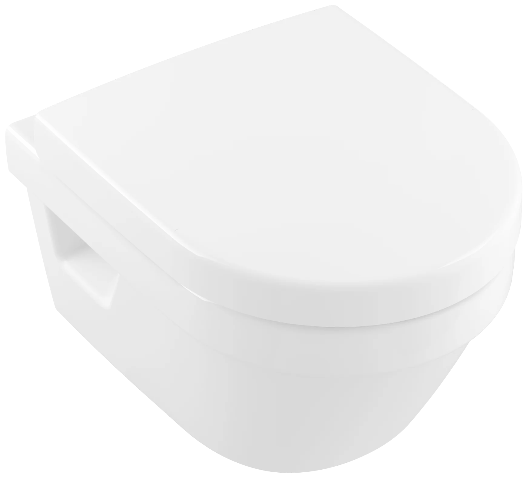 Villeroy & Boch Architectura Tiefspül-WC Compact spülrandlos 350x480mm Oval wandhängend Weiß Alpin AntiBac CeramicPlus
