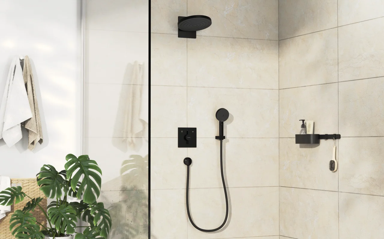 Hansgrohe DuoTurn E Mischer Unterputz mattschwarz, 2 Verbraucher, Keramikmischsystem, einfache Installation