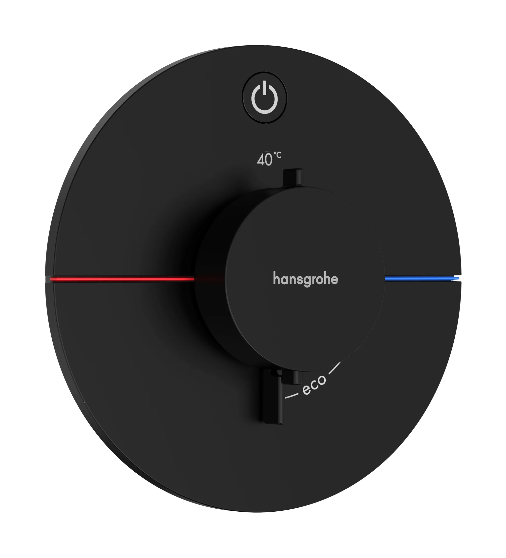Hansgrohe ShowerSelect Comfort S Thermostat Unterputz, Mattschwarz, 1 Verbraucher, flache Rosette, einfache Installation Hansgrohe ShowerSelect Comfort S Thermostat Unterputz, Mattschwarz, 1 Verbraucher, flache Rosette, einfache Installation