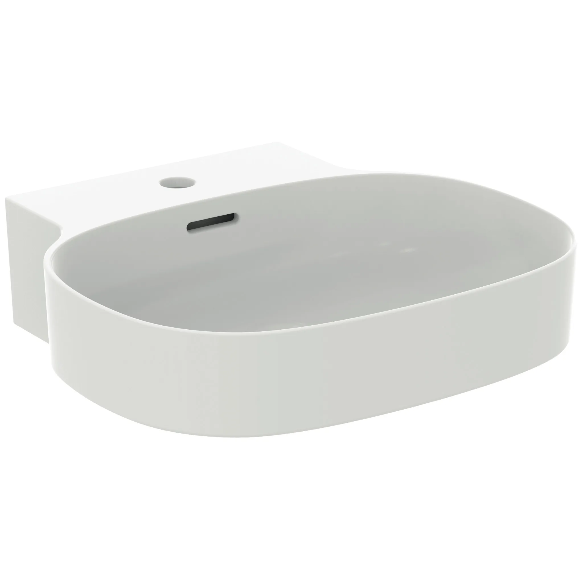 Waschbecken „Linda-X“ 50 × 48 × 13,5 cm, Hahnlochposition mittig in Seidenweiß Waschbecken „Linda-X“ 50 × 48 × 13,5 cm, Hahnlochposition mittig in Seidenweiß