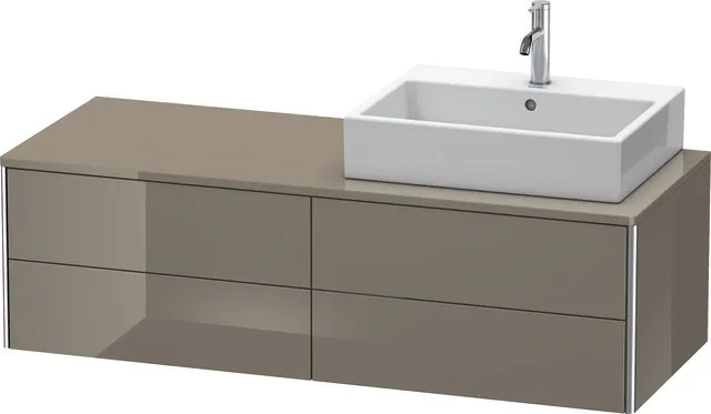 Duravit Waschtischunterschrank wandhängend „XSquare“ 140 × 40 × 54,8 cm Flannel Grey Hochglanz Duravit Waschtischunterschrank wandhängend „XSquare“ 140 × 40 × 54,8 cm Flannel Grey Hochglanz