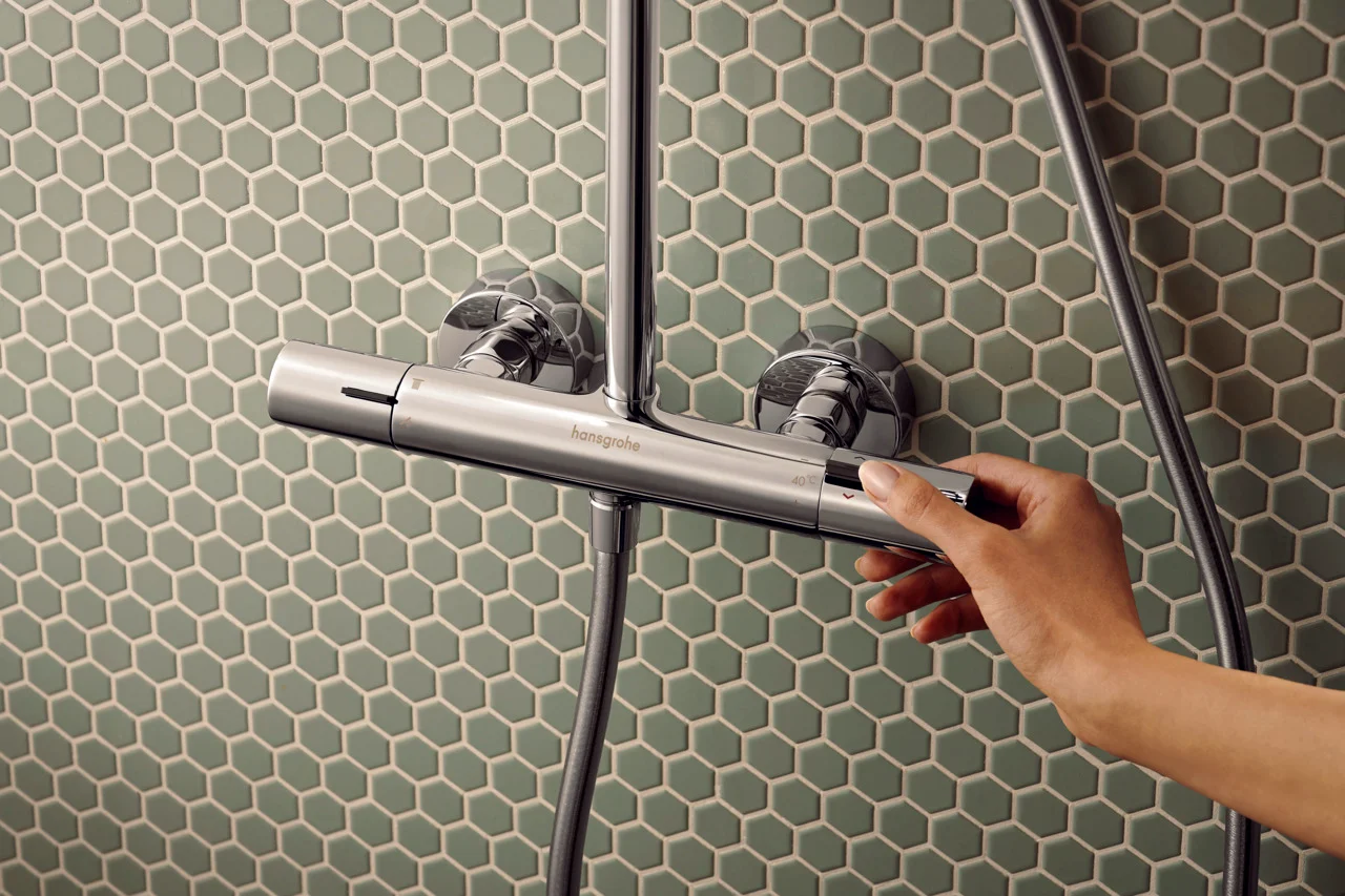 Activera Q Showerpipe 290/180 1jet EcoSmart mit Ecostat Fine, Oberfläche: Chrom Activera Q Showerpipe 290/180 1jet EcoSmart mit Ecostat Fine, Oberfläche: Chrom