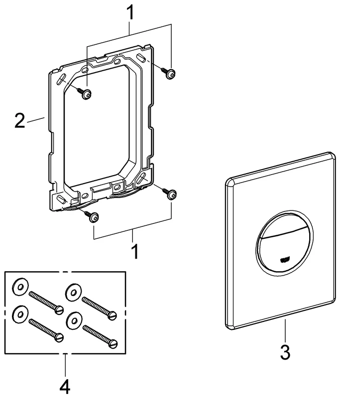 Grohe Nova Cosmopolitan WC-Betätigung 38765 chrom Grohe Nova Cosmopolitan WC-Betätigung 38765 chrom
