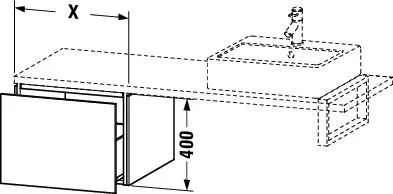 Duravit Unterschrank für Konsole „L-Cube“ 32 × 40 × 54,7 cm Graphit Supermatt Duravit Unterschrank für Konsole „L-Cube“ 32 × 40 × 54,7 cm Graphit Supermatt