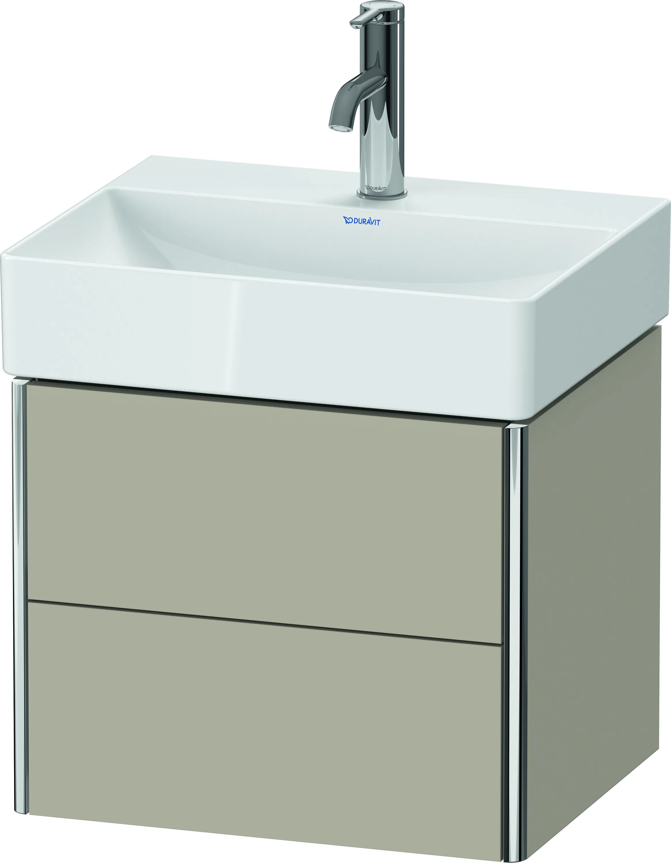 Duravit Waschtischunterschrank wandhängend „XSquare“ 48,4 × 39,7 × 39 cm Taupe Seidenmatt