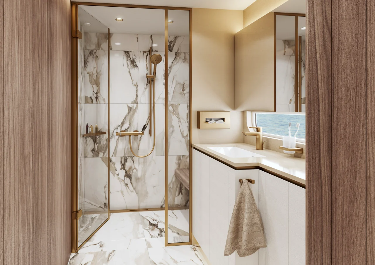 Hansgrohe RainDrain Flex Duschrinne 1200 mm, wandangebunden, Brushed Bronze, höhenverstellbar um 10 mm, bis zu 60 l/min Ablaufleistung