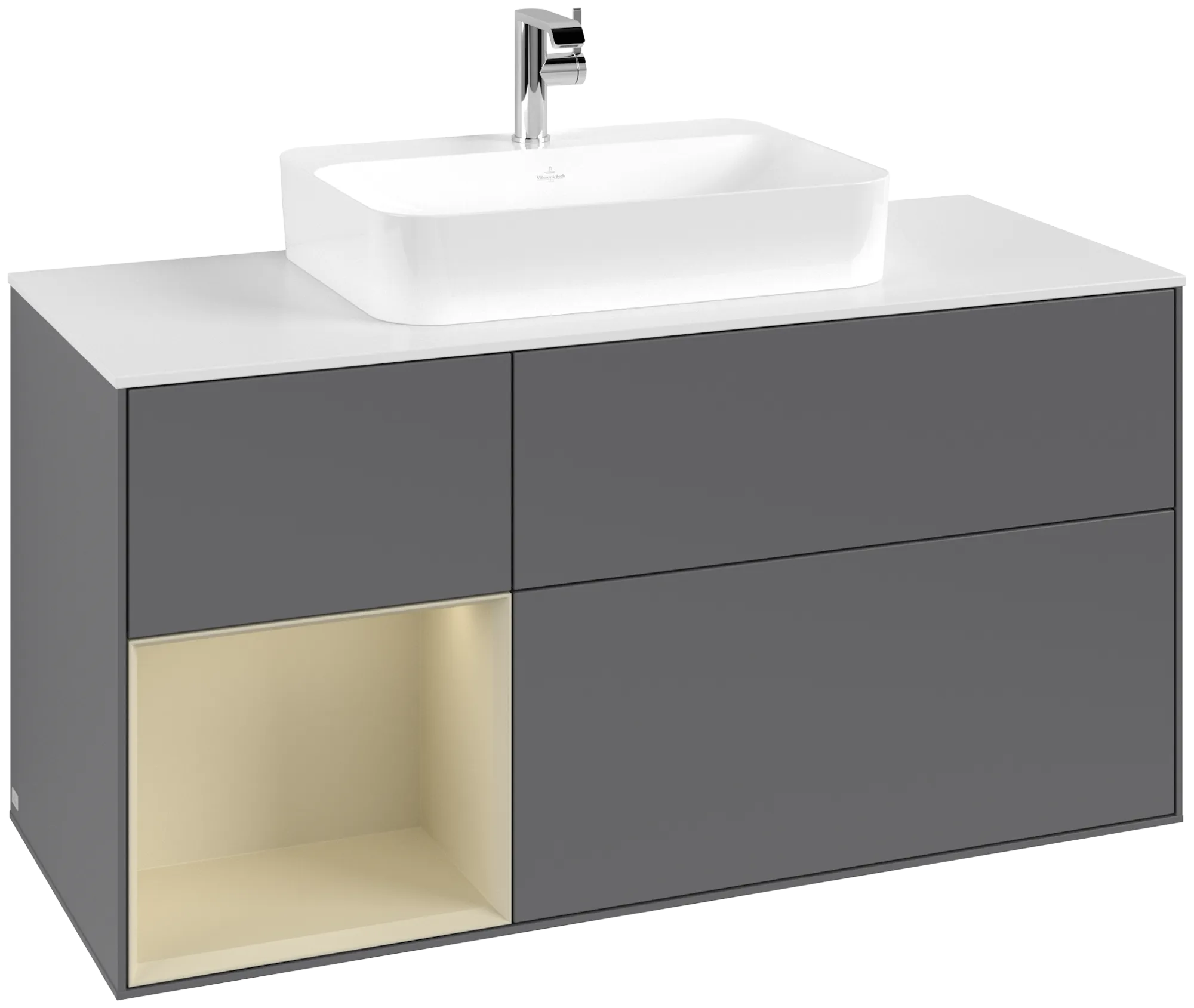 Villeroy & Boch Finion Waschbeckenunterschrank F41, 1200x603x501mm, anthrazit/matt