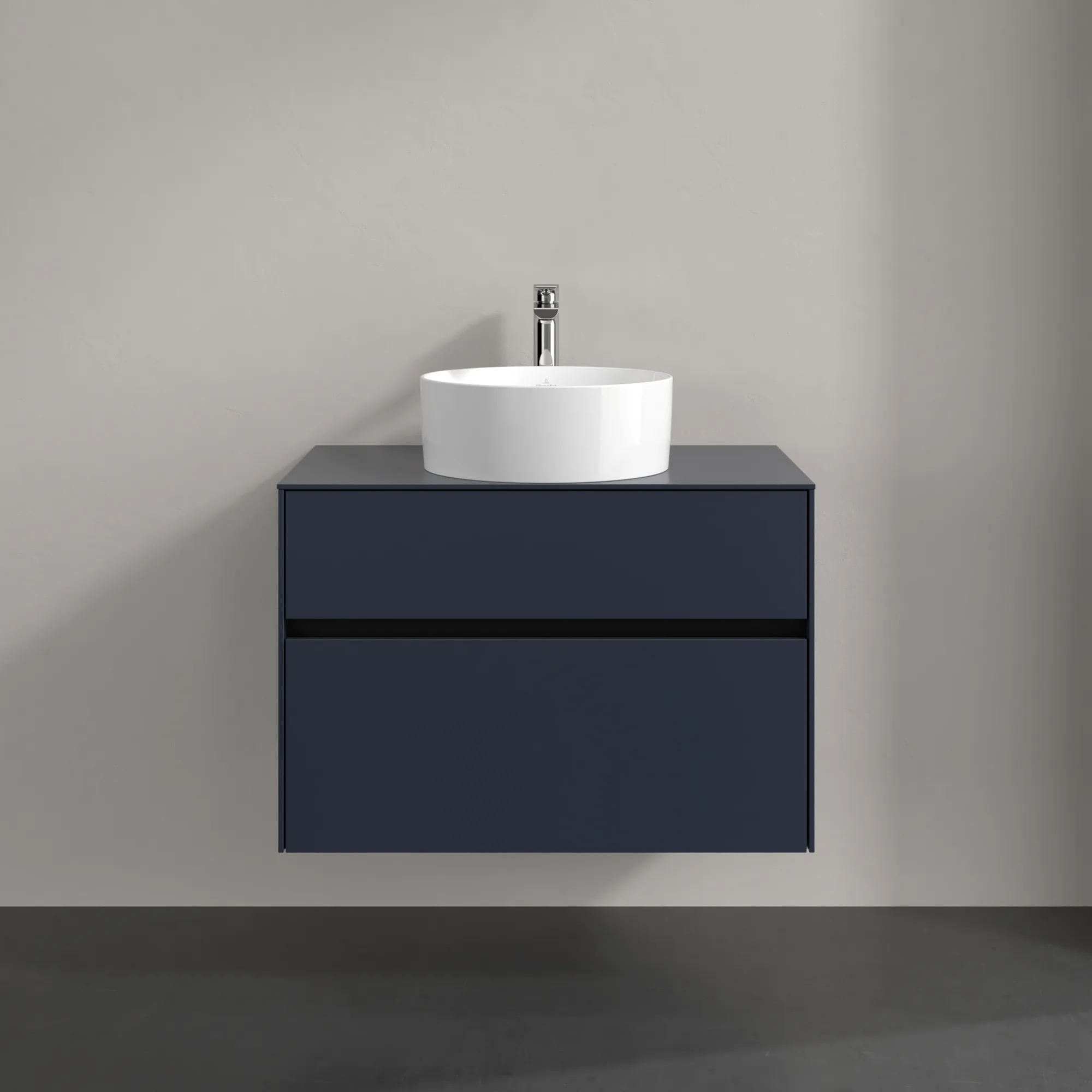 Villeroy & Boch Waschbeckenunterschrank Collaro C03700, Marine Blue, 800 x 548 x 500 mm, mit SoftClosing, 1 Waschbecken, mittige Position Villeroy & Boch Waschbeckenunterschrank Collaro C03700, Marine Blue, 800 x 548 x 500 mm, mit SoftClosing, 1 Waschbecken, mittige Position