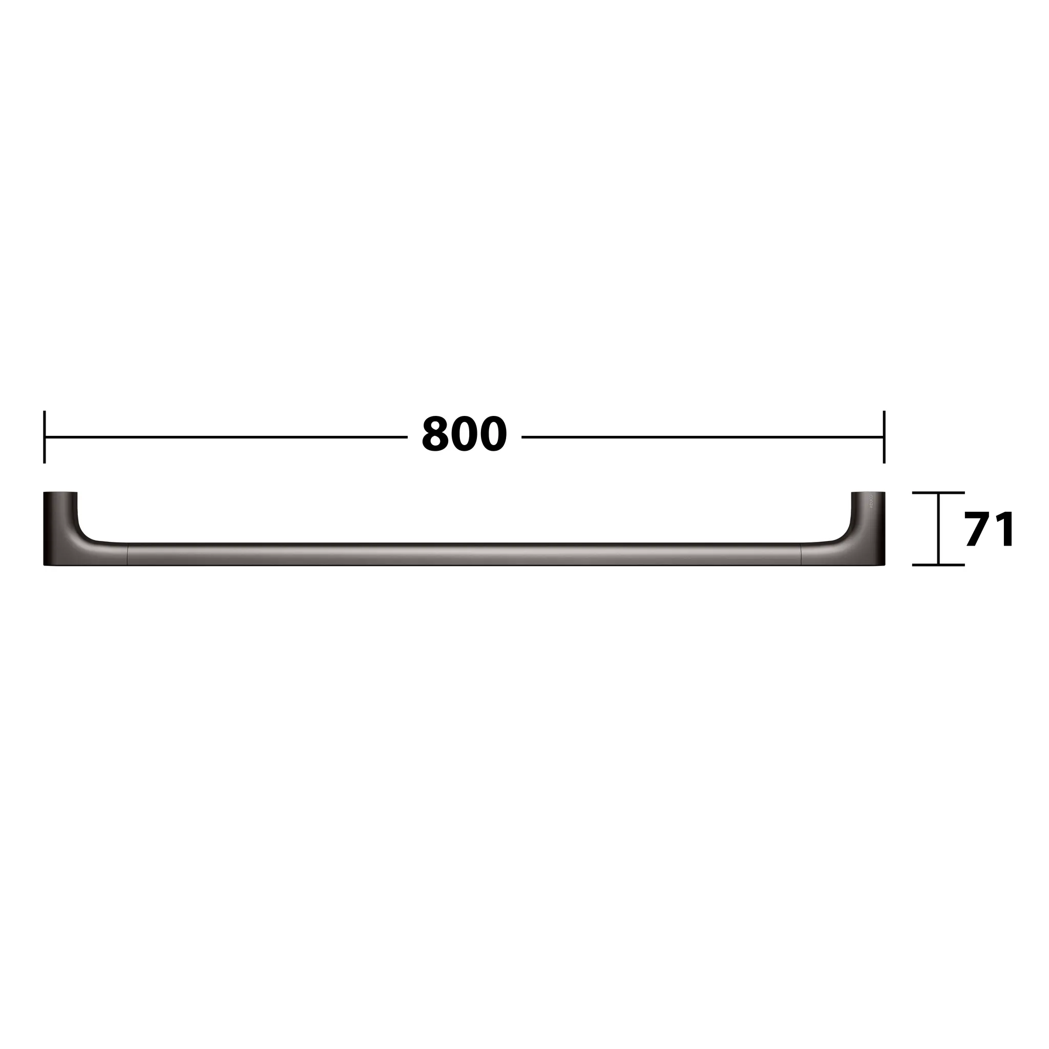 Edition 400 Badetuchhalter 800 mm Titanschwarz gebürstet