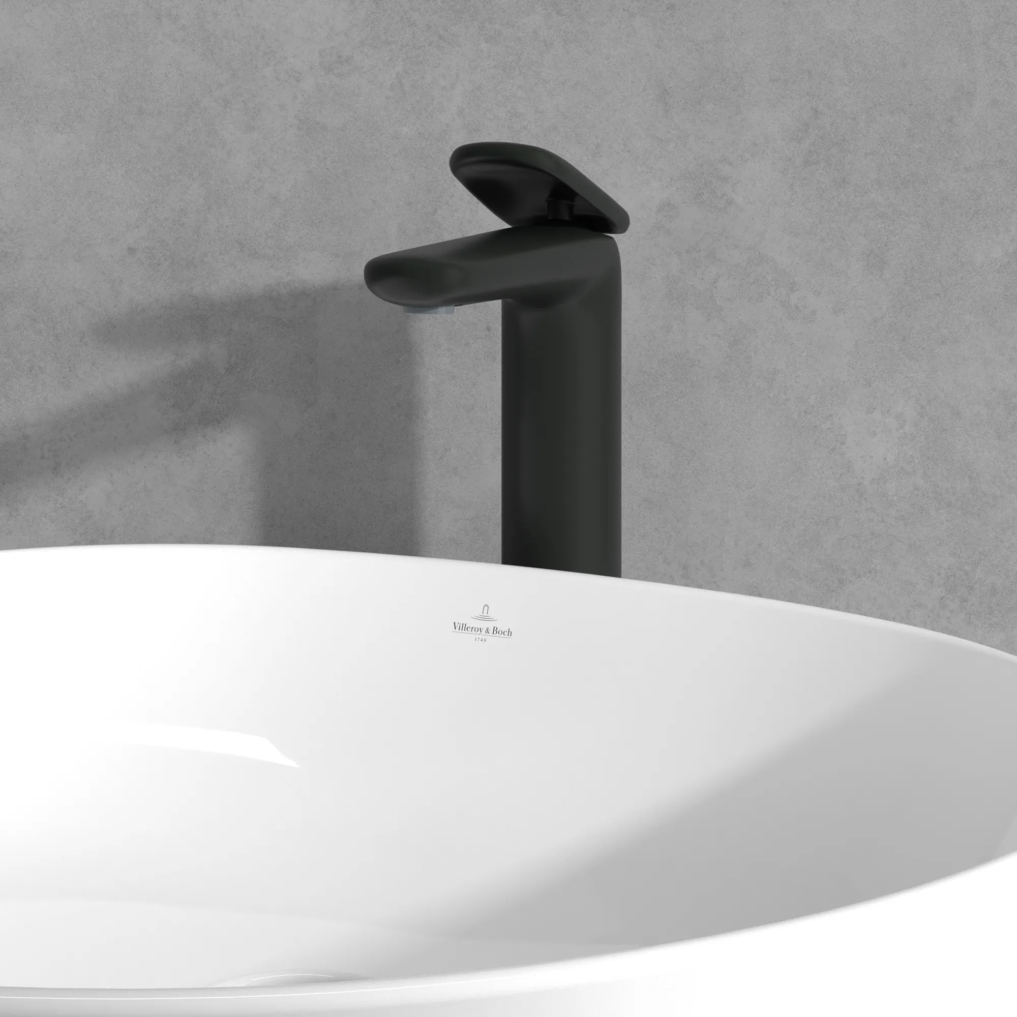 Villeroy & Boch Antao Einhebel-Waschtischarmatur erhöhter Standmontage, rund, Matt Black, 49,75 x 184 x 286 mm, mit Push-Open-Ablaufgarnitur und AirPlus-Technologie Villeroy & Boch Antao Einhebel-Waschtischarmatur erhöhter Standmontage, rund, Matt Black, 49,75 x 184 x 286 mm, mit Push-Open-Ablaufgarnitur und AirPlus-Technologie