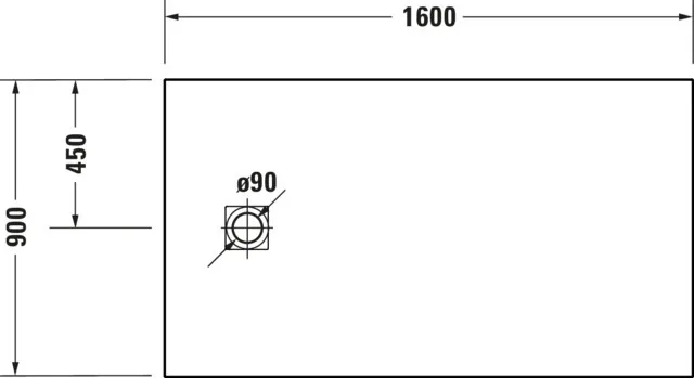 Duravit rechteck Duschwanne „Sustano“ 160 × 90 cm in Dunkelgrau Matt